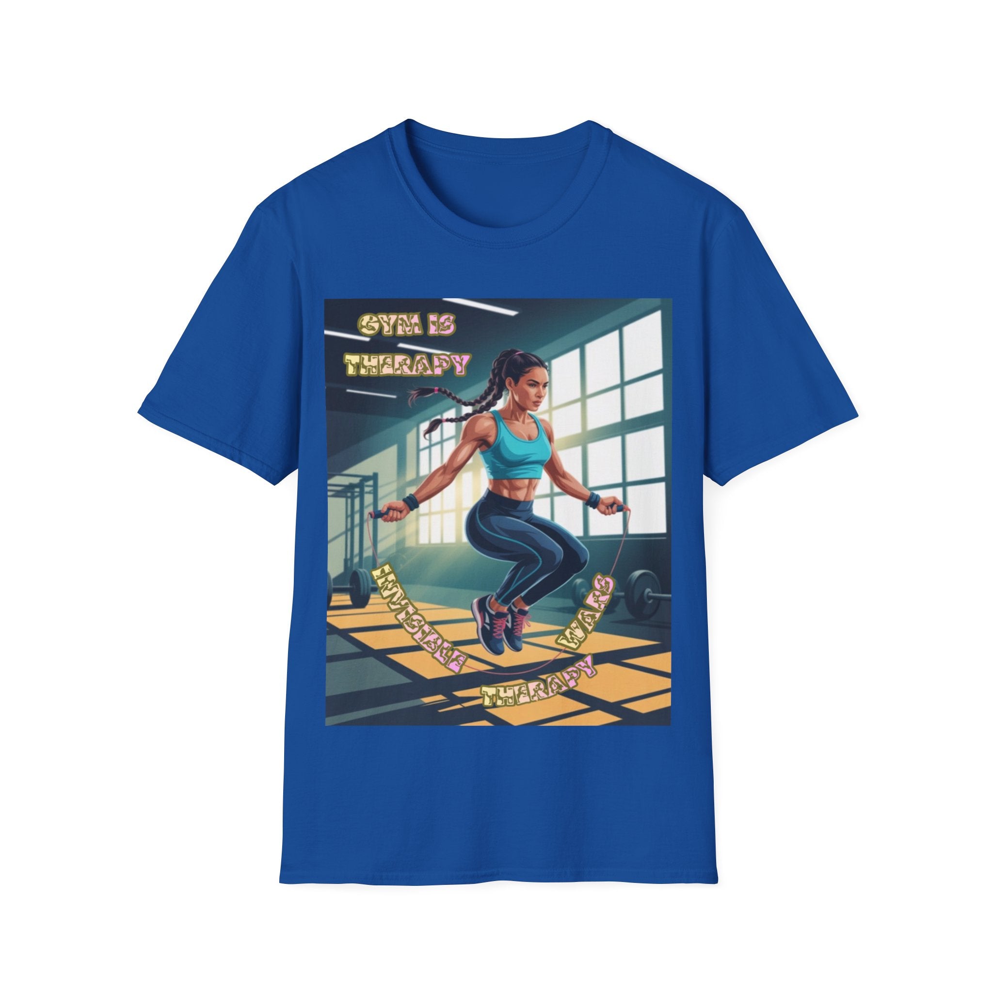Women T-Shirt - Gym is Therapy Invisible Wars