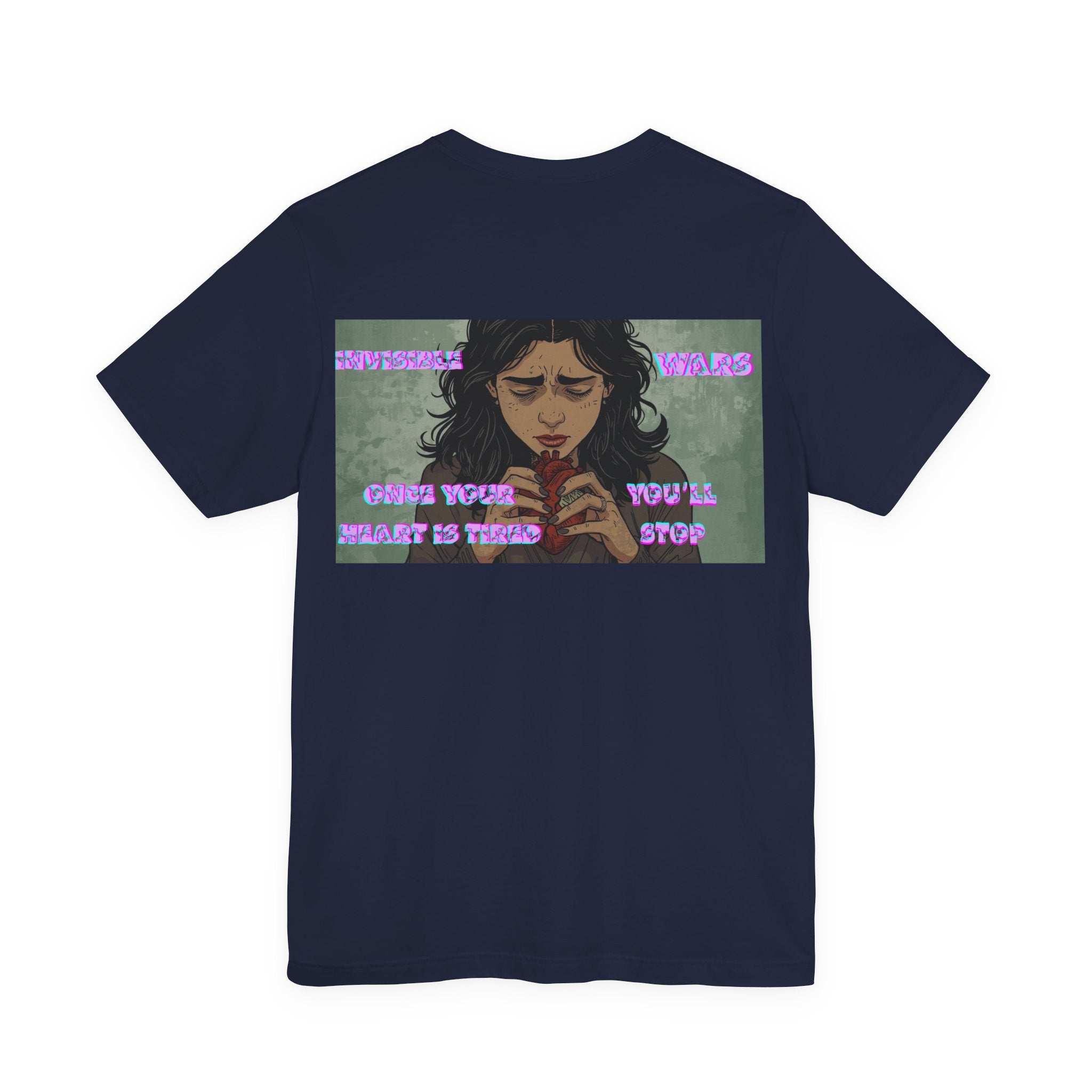 Invisible Wars Graphic Tee — Anime Illustration with "Invisible Wars" Text