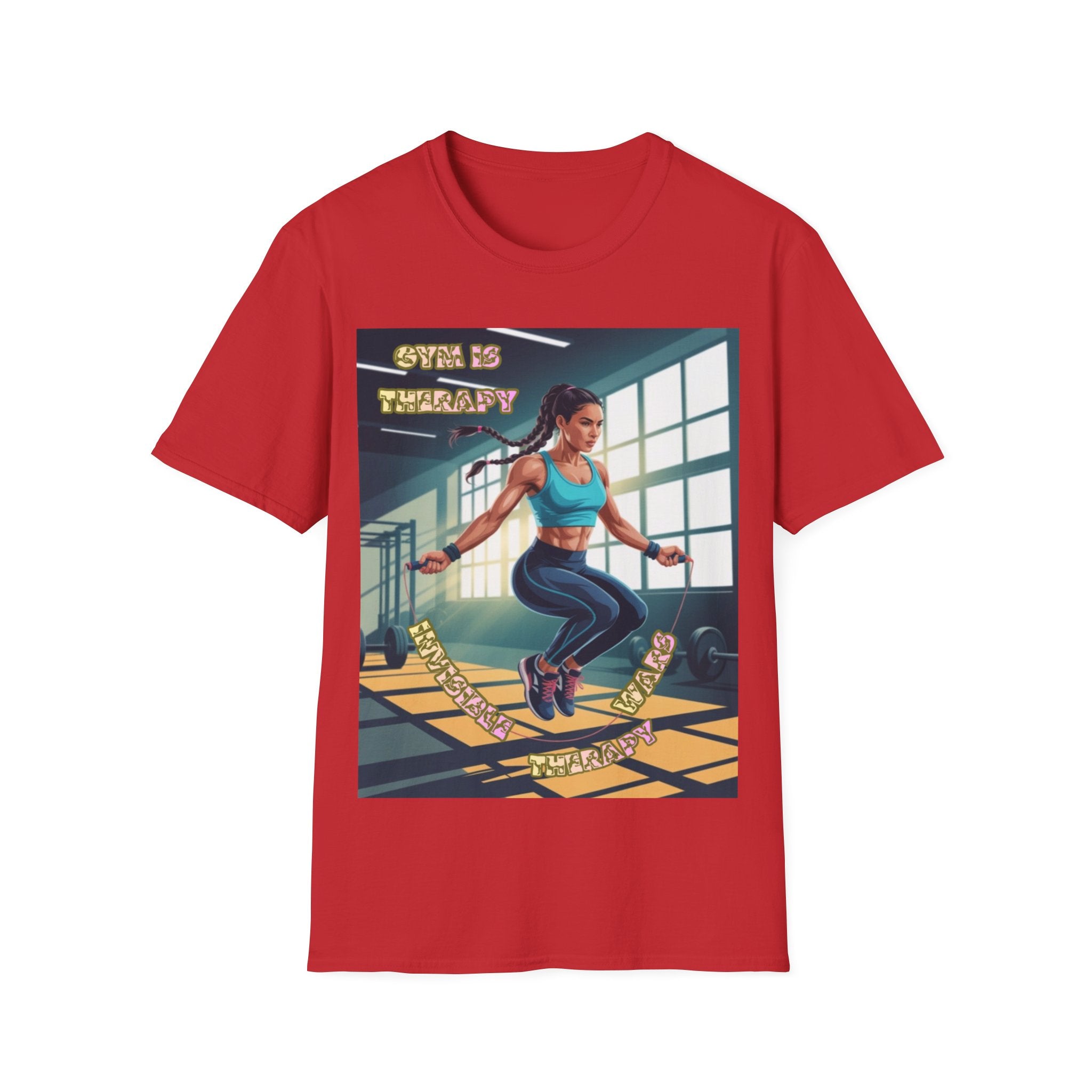 Women T-Shirt - Gym is Therapy Invisible Wars