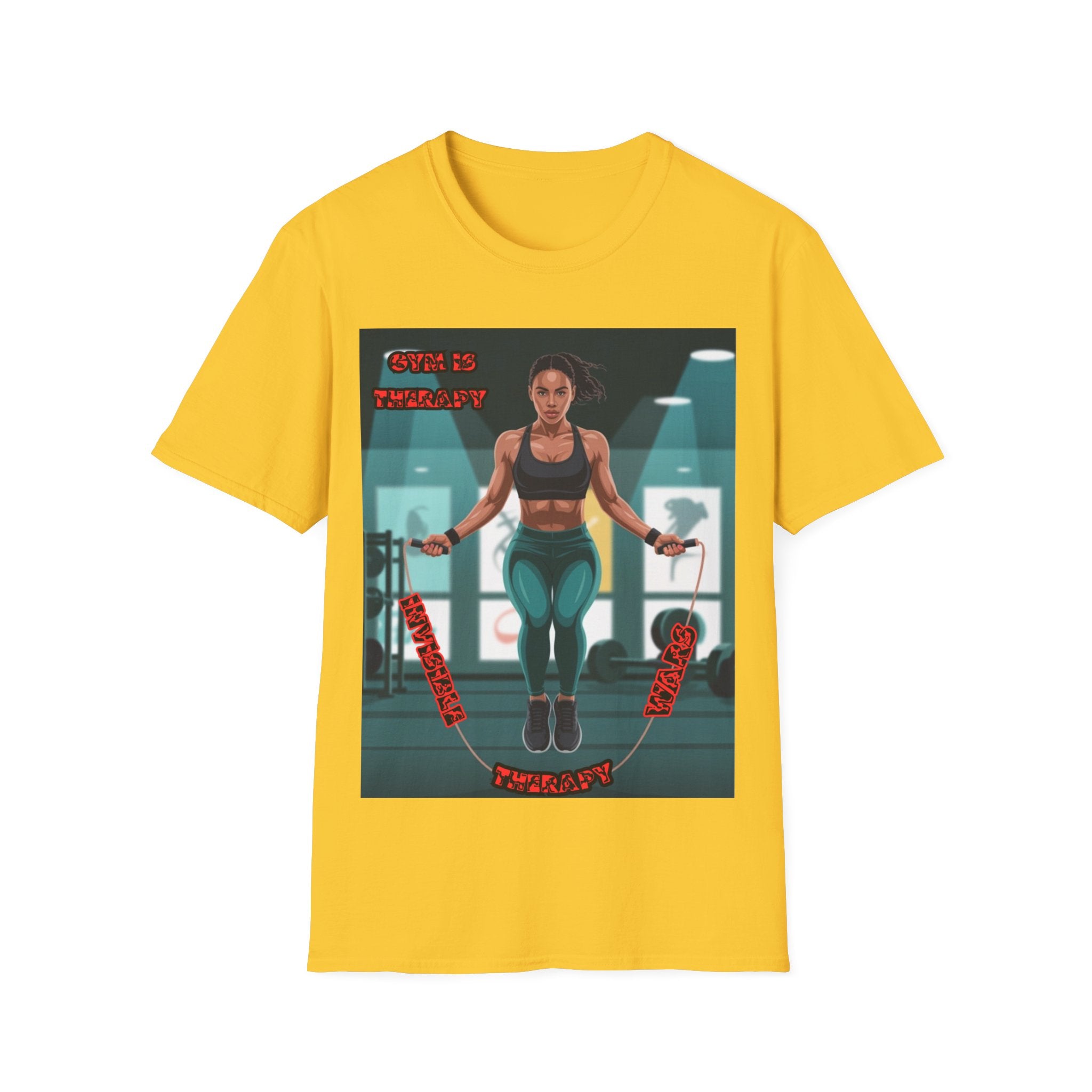Women T-Shirt —Gym is Therapy Invisible Wars