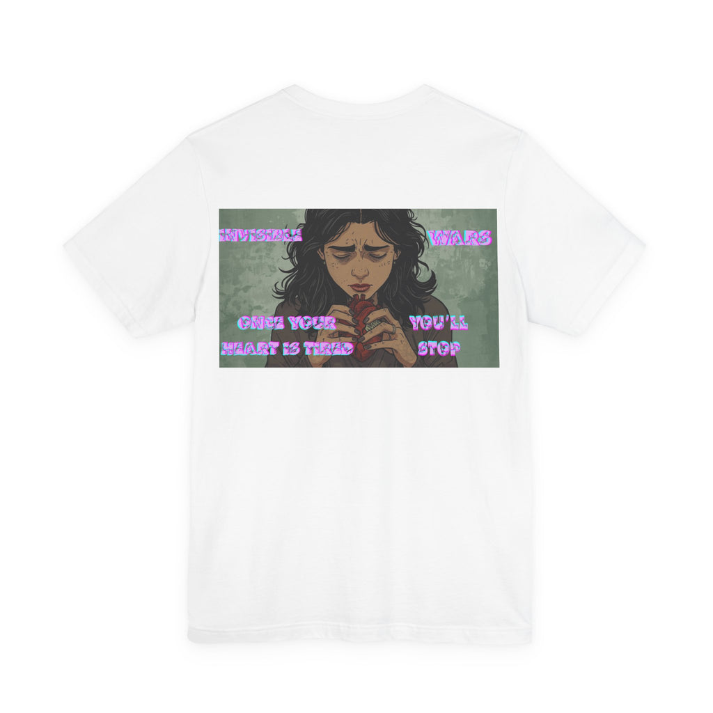 Invisible Wars Graphic Tee — Anime Illustration with "Invisible Wars" Text