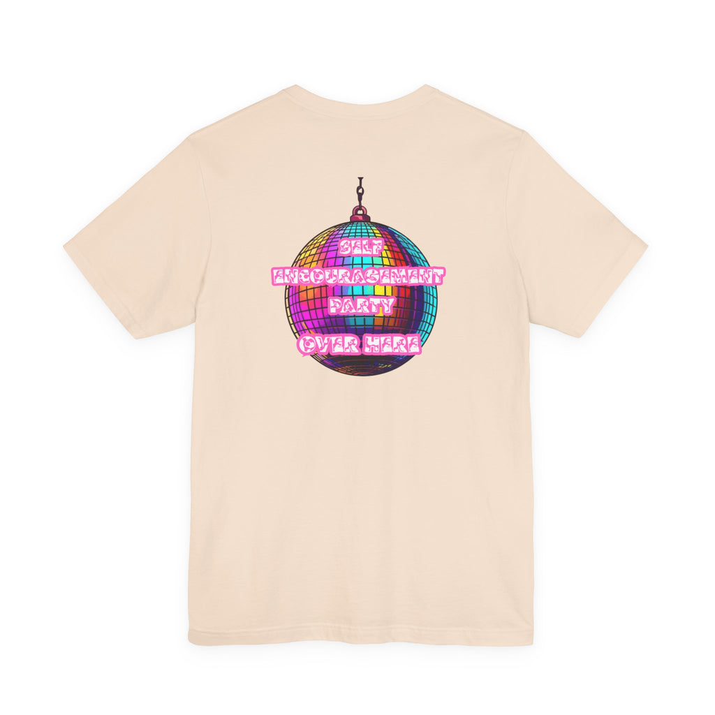 Women Disco Ball T-shirt — Self Encouragement Party