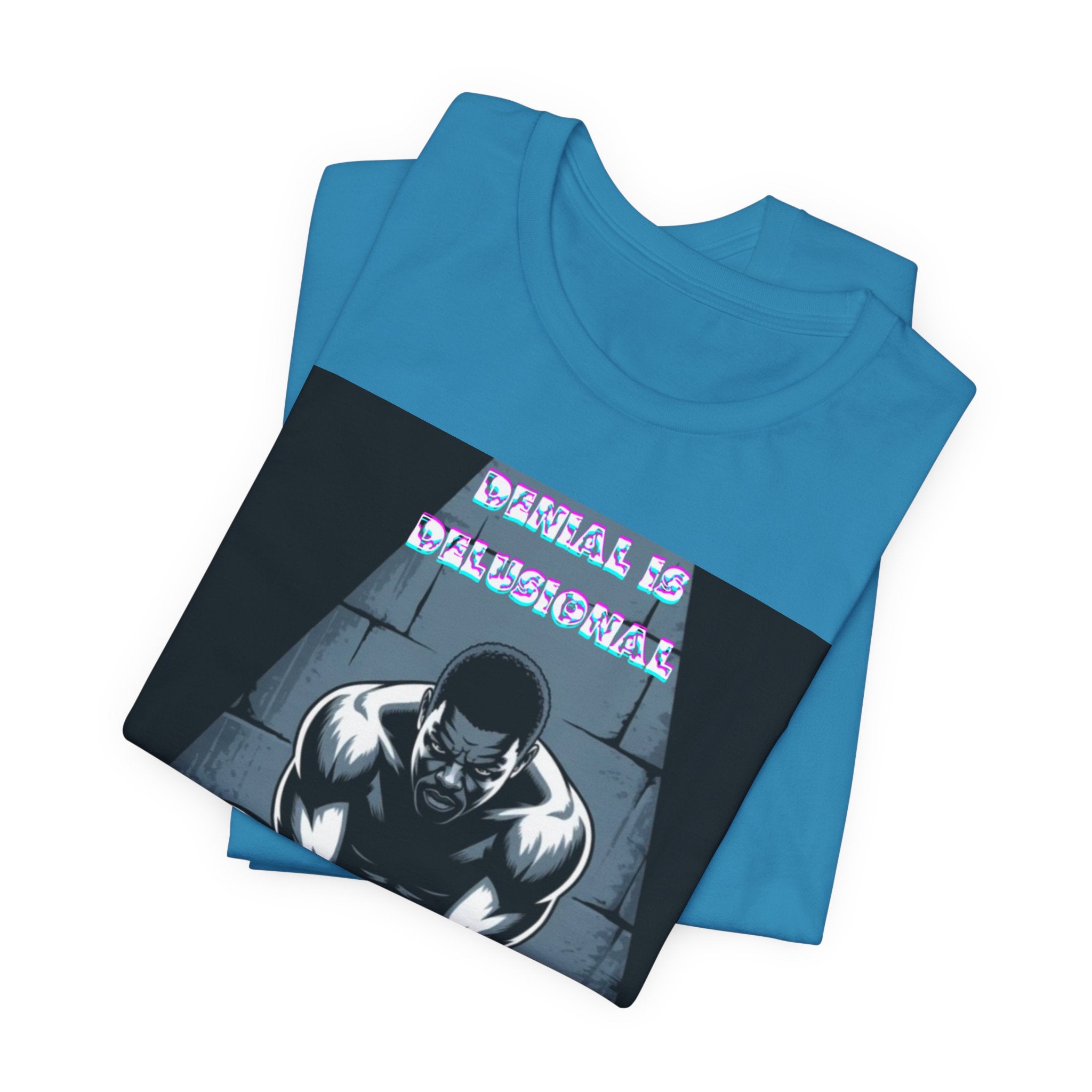 Men T-Shirt—-Denial is Delusion