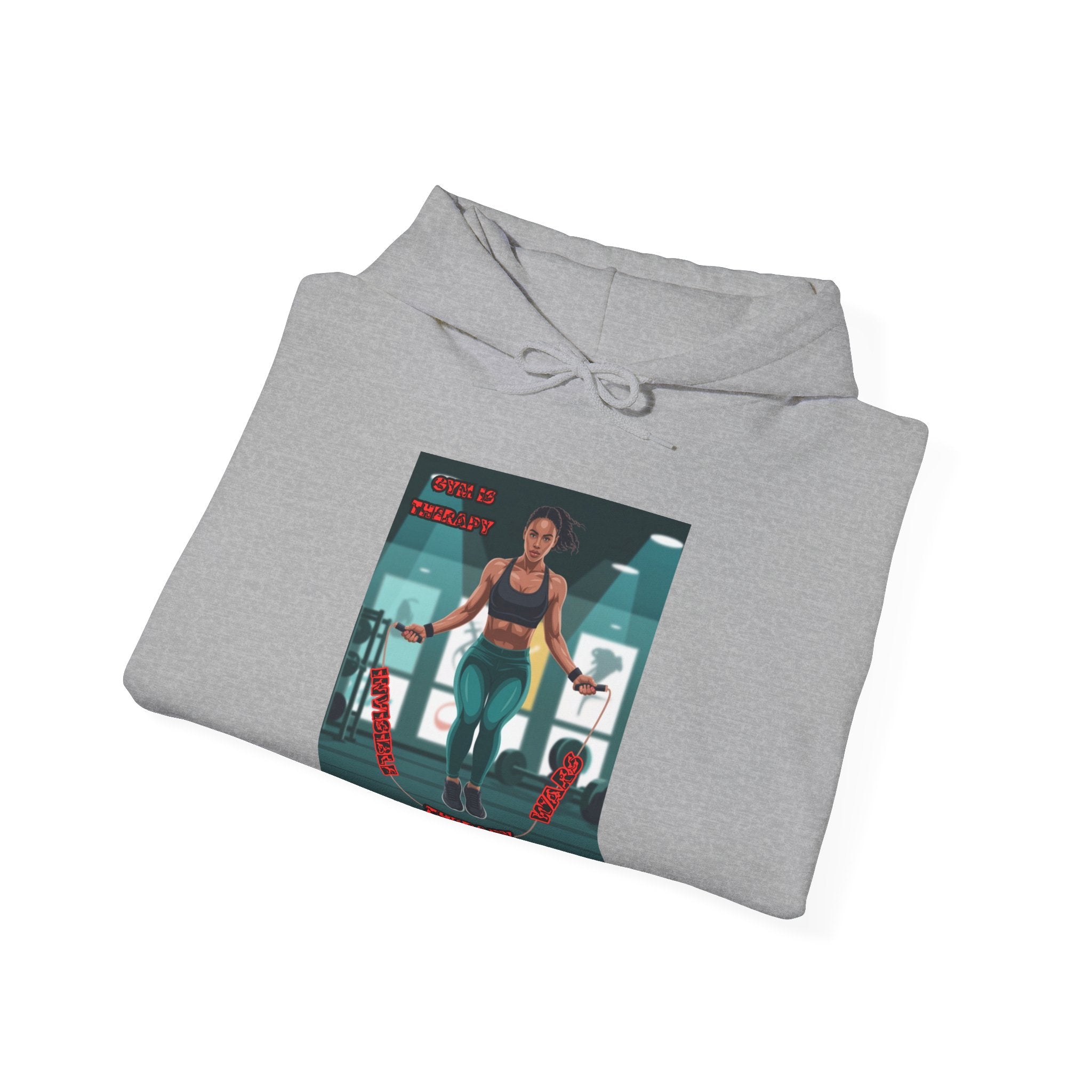 Women Hoodie — Gym is Therapy Invisible Wars
