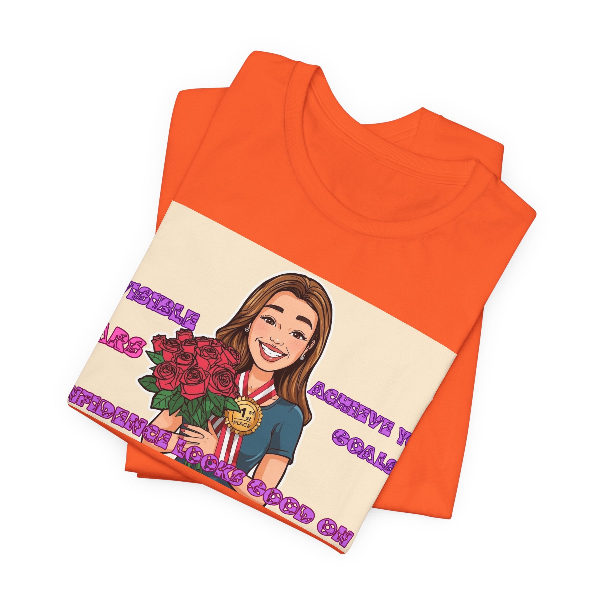 Women T-Shirt—Confidence Looks Good On Me”