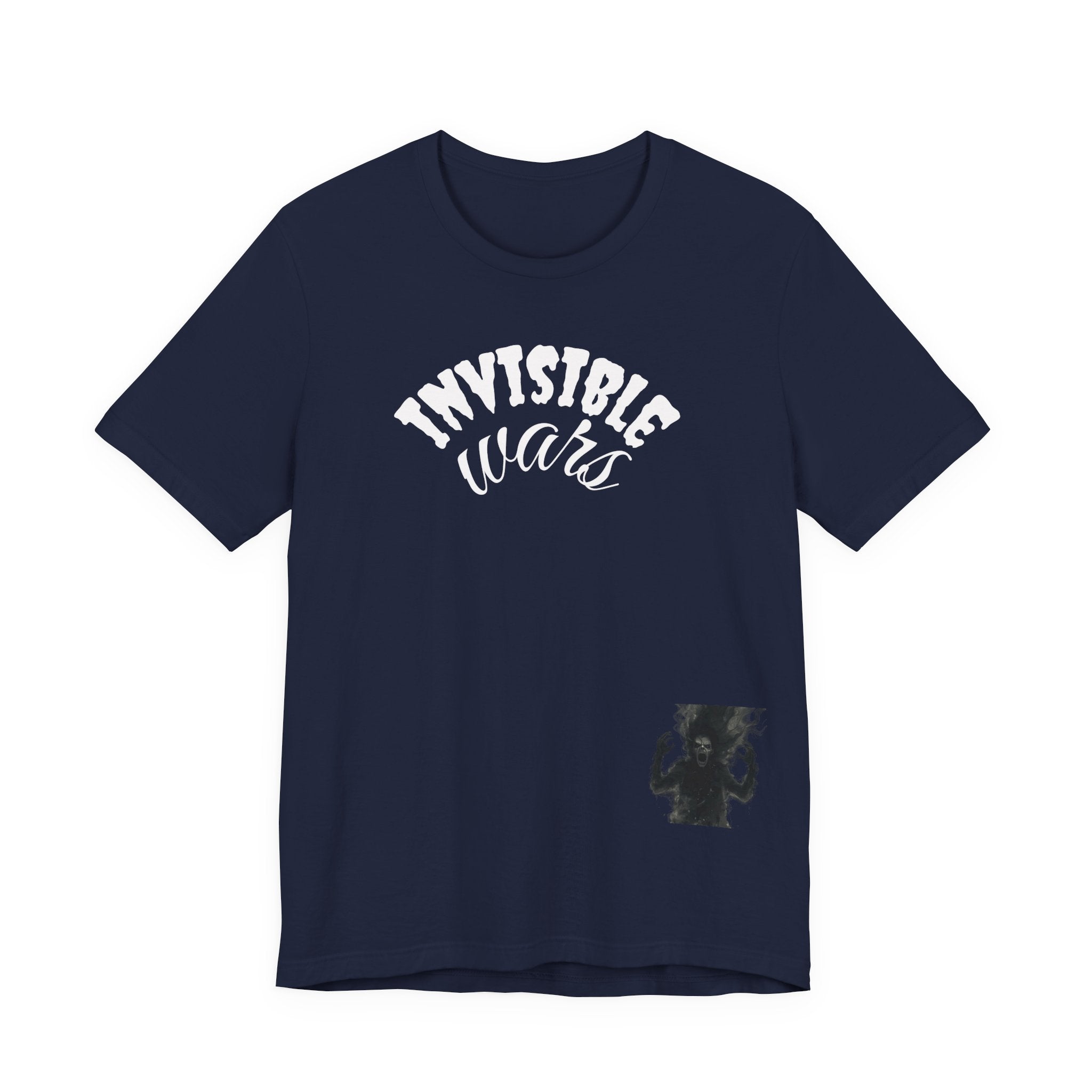 Men T-shirt Invisible Wars — Demons Lurk