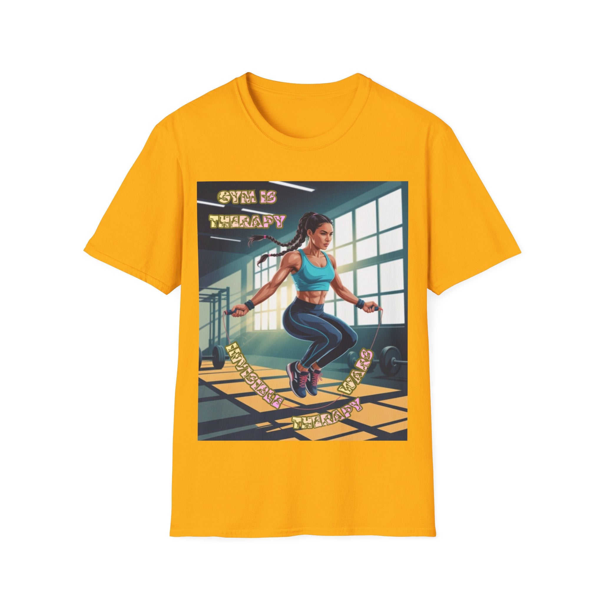 Women T-Shirt - Gym is Therapy Invisible Wars