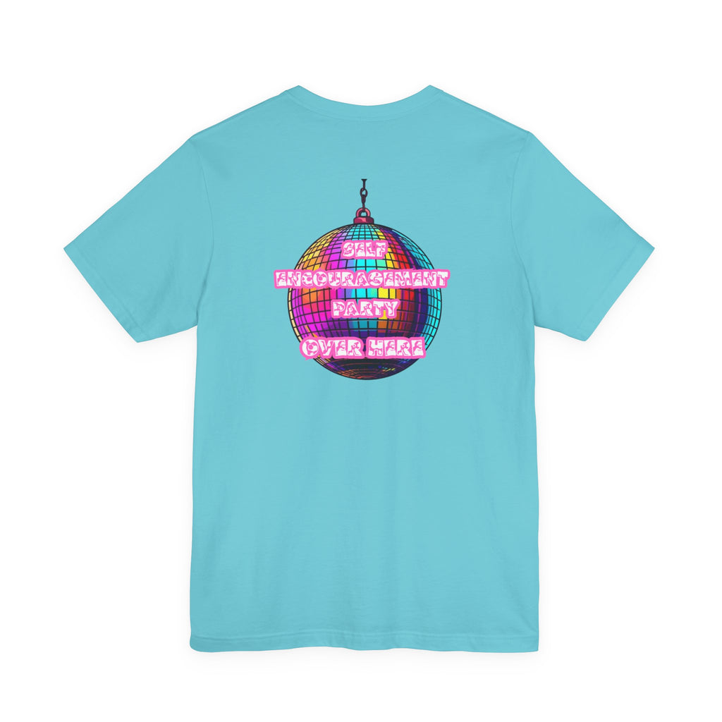 Women Disco Ball T-shirt — Self Encouragement Party
