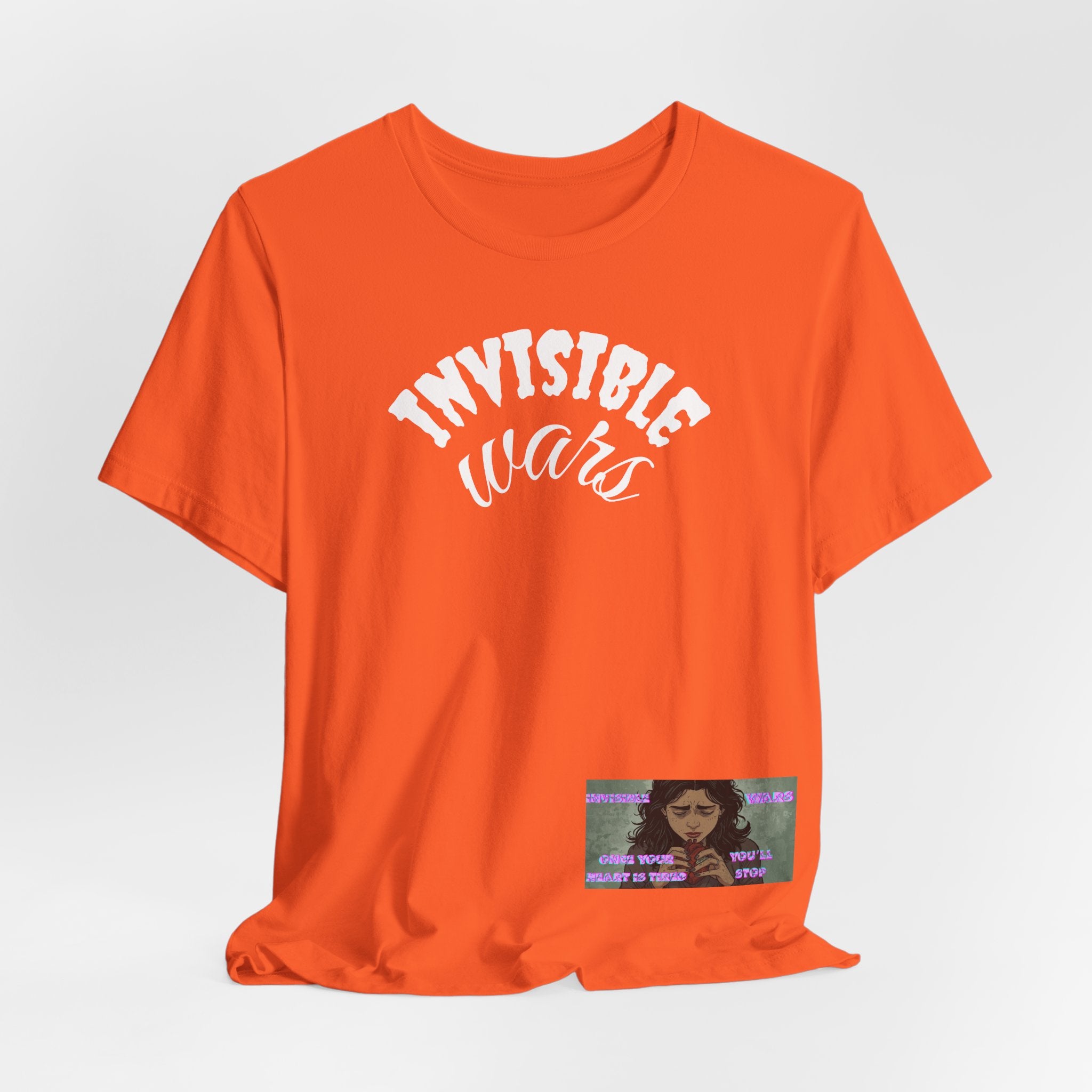 Invisible Wars Graphic Tee — Anime Illustration with "Invisible Wars" Text