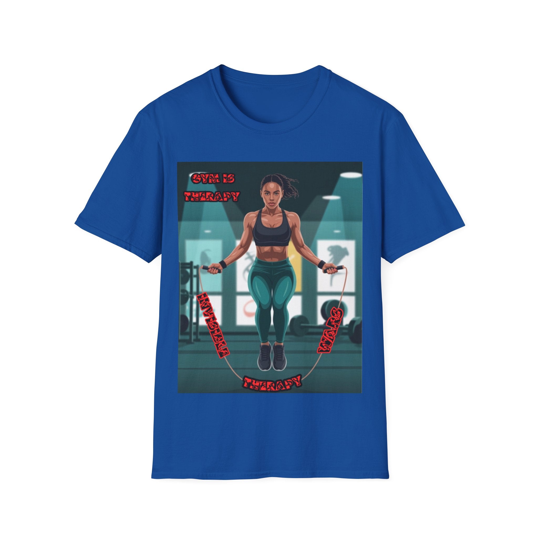 Women T-Shirt —Gym is Therapy Invisible Wars