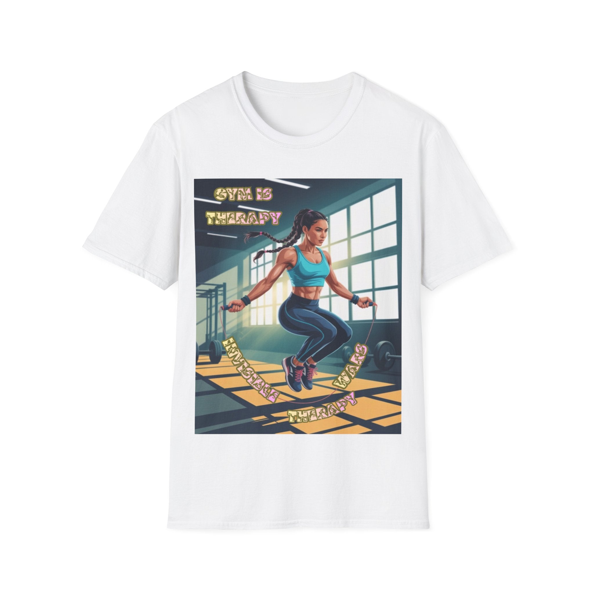 Women T-Shirt - Gym is Therapy Invisible Wars