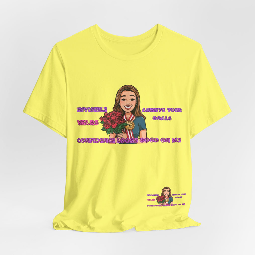 Women T-Shirt—Confidence Looks Good On Me”