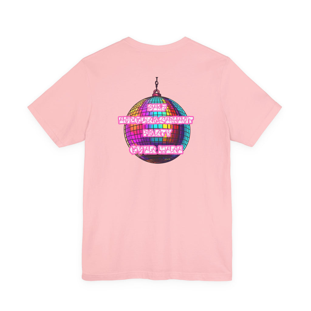 Women Disco Ball T-shirt — Self Encouragement Party
