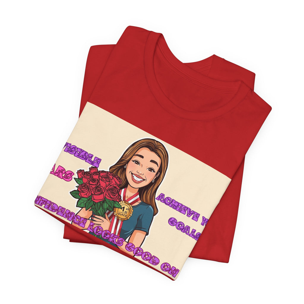 Women T-Shirt—Confidence Looks Good On Me”