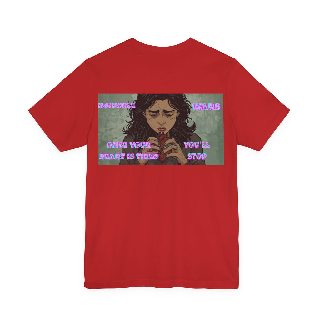 Invisible Wars Graphic Tee — Anime Illustration with "Invisible Wars" Text