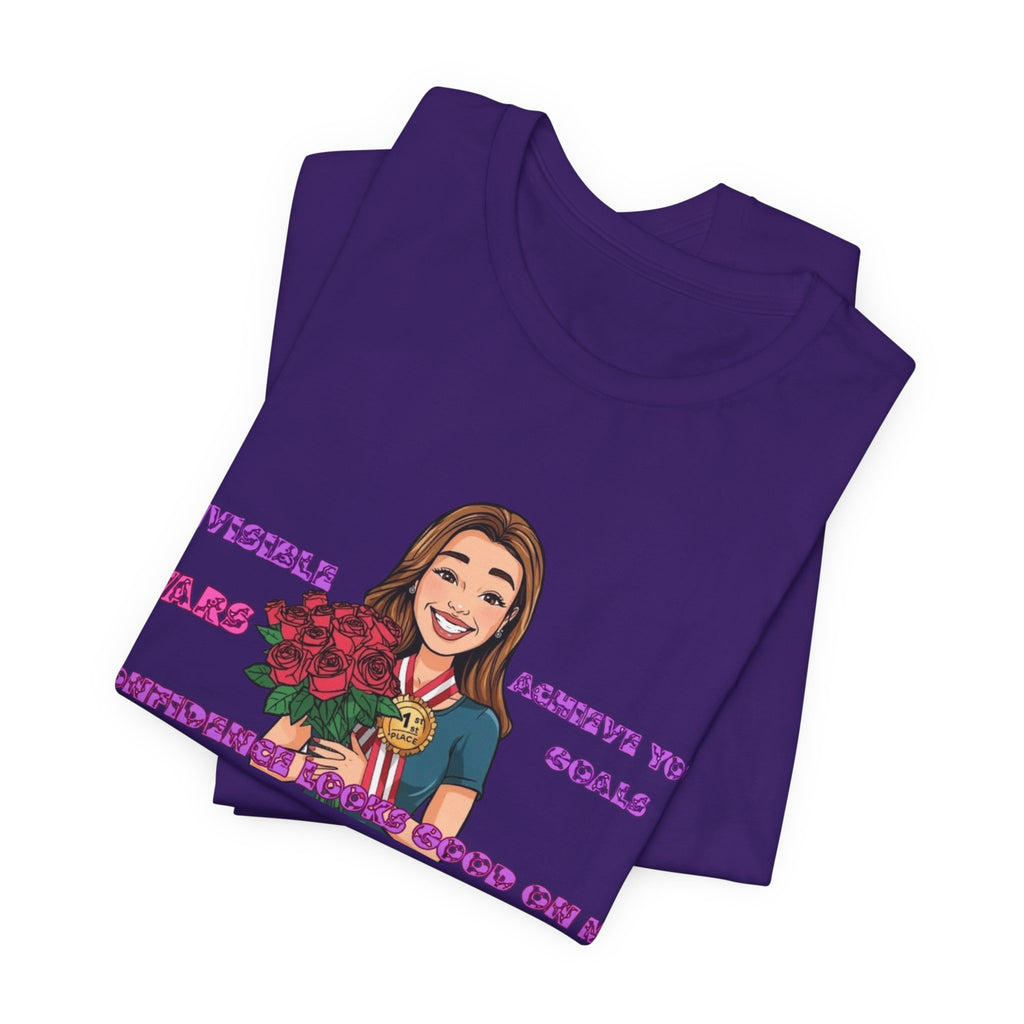 Women T-Shirt—Confidence Looks Good On Me”