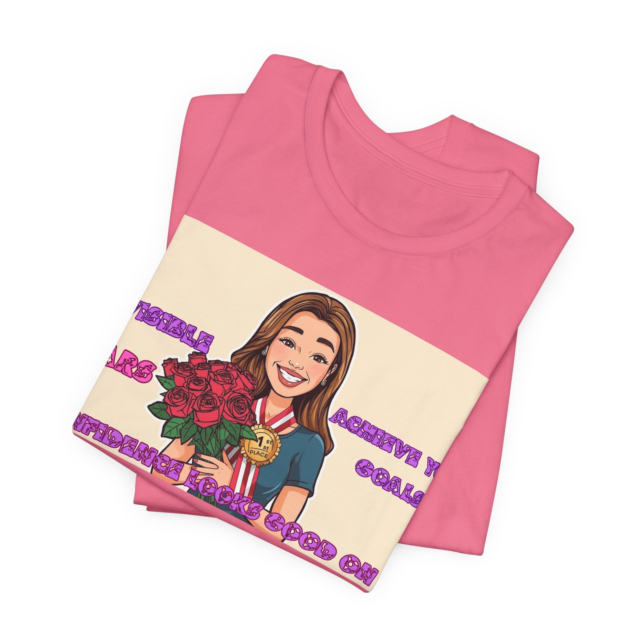 Women T-Shirt—Confidence Looks Good On Me”