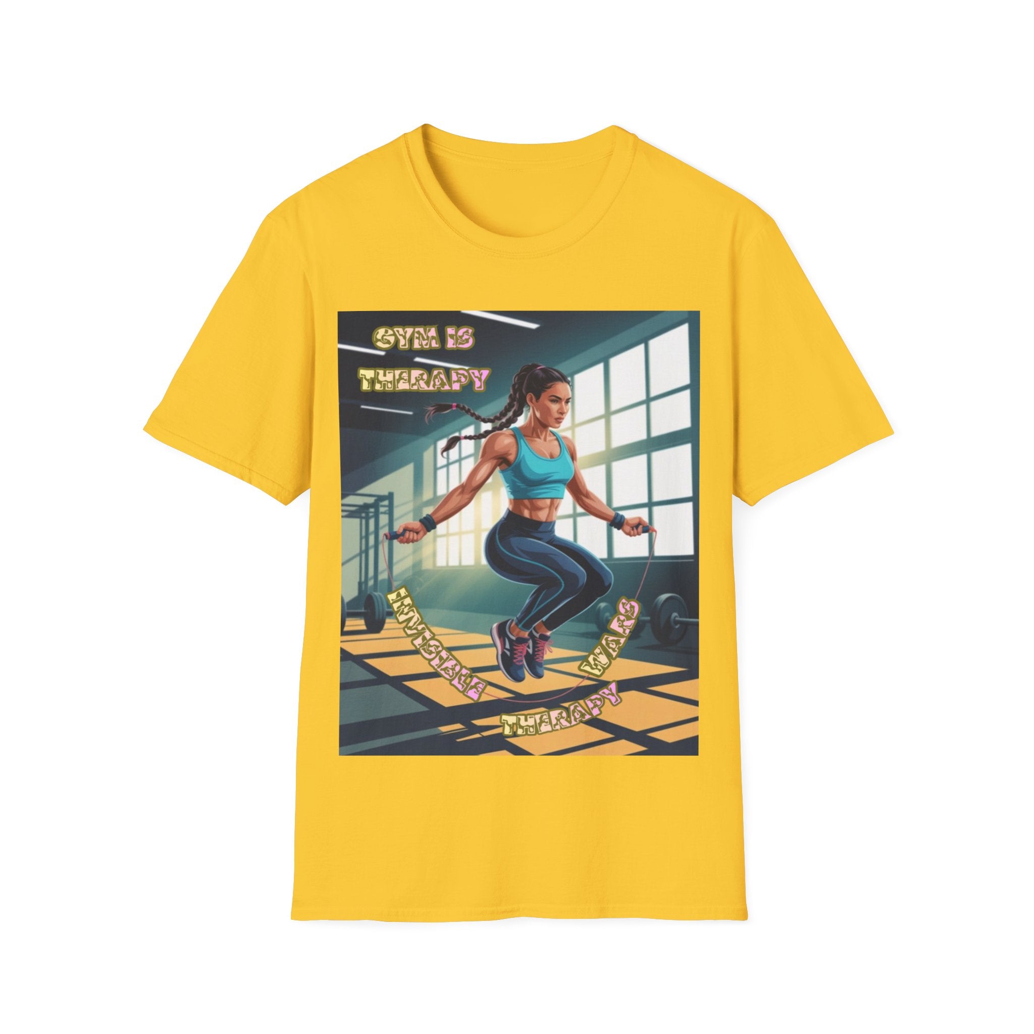 Women T-Shirt - Gym is Therapy Invisible Wars