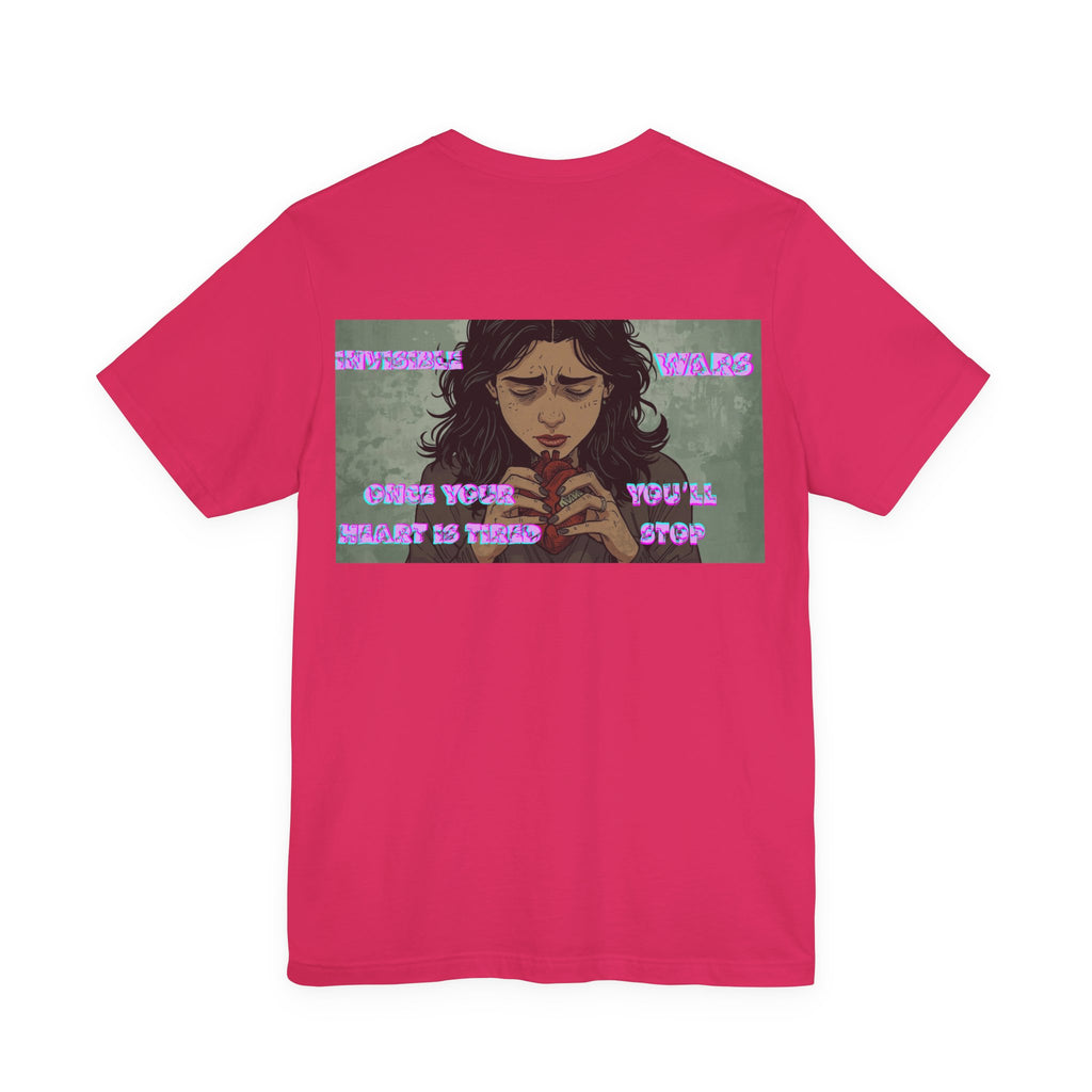 Invisible Wars Graphic Tee — Anime Illustration with "Invisible Wars" Text