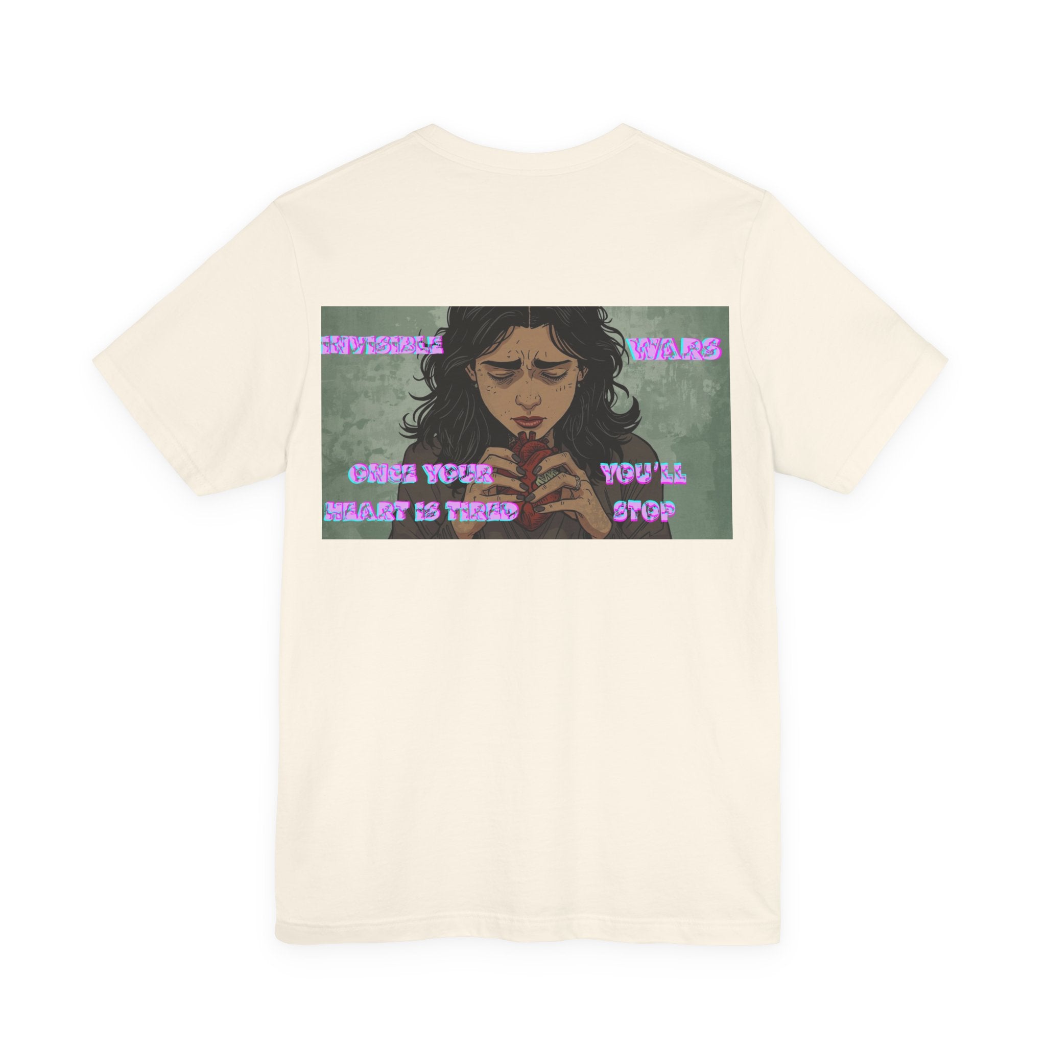 Invisible Wars Graphic Tee — Anime Illustration with "Invisible Wars" Text