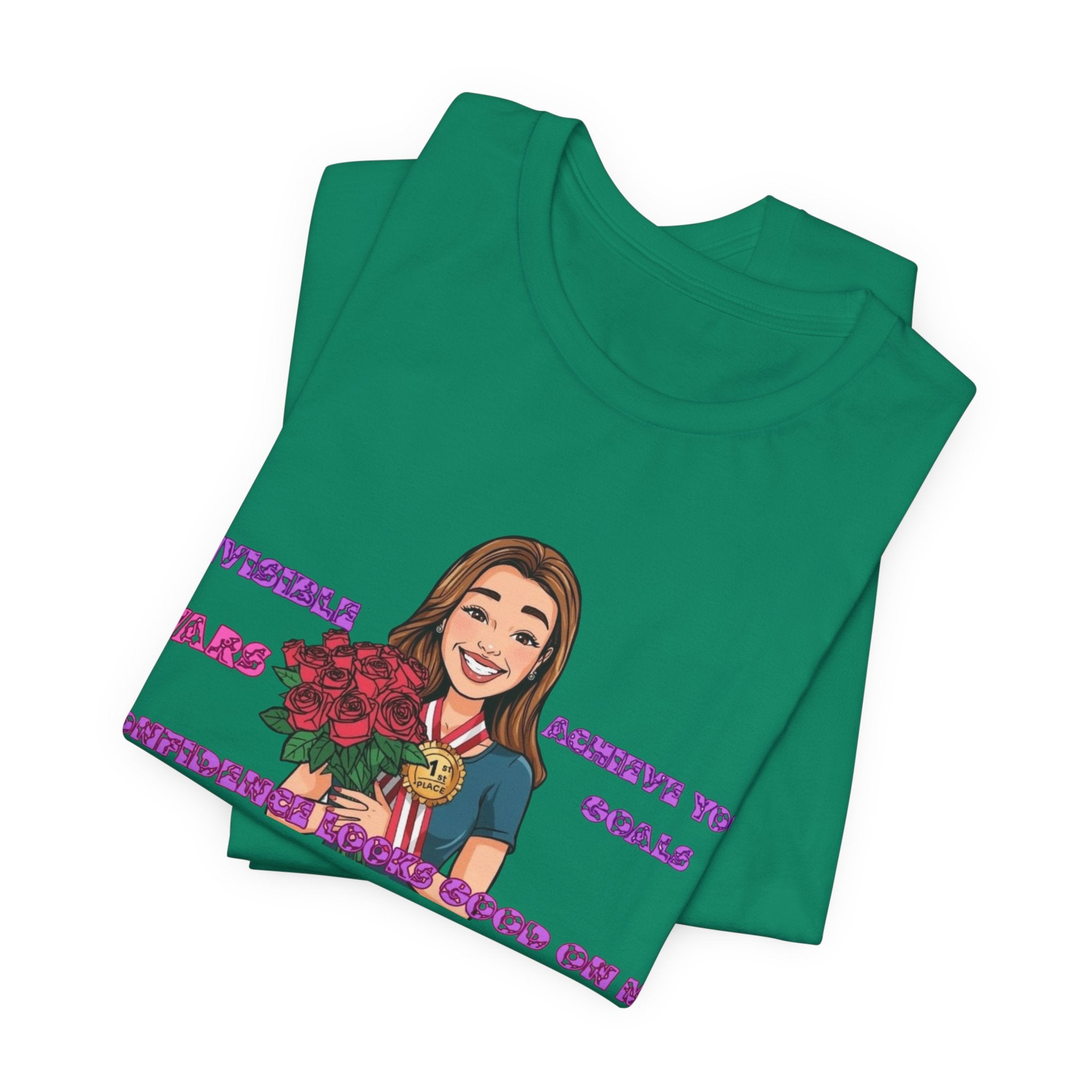 Women T-Shirt—Confidence Looks Good On Me”