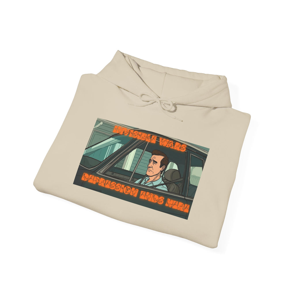 Men Hoodie — Depression Ends Here