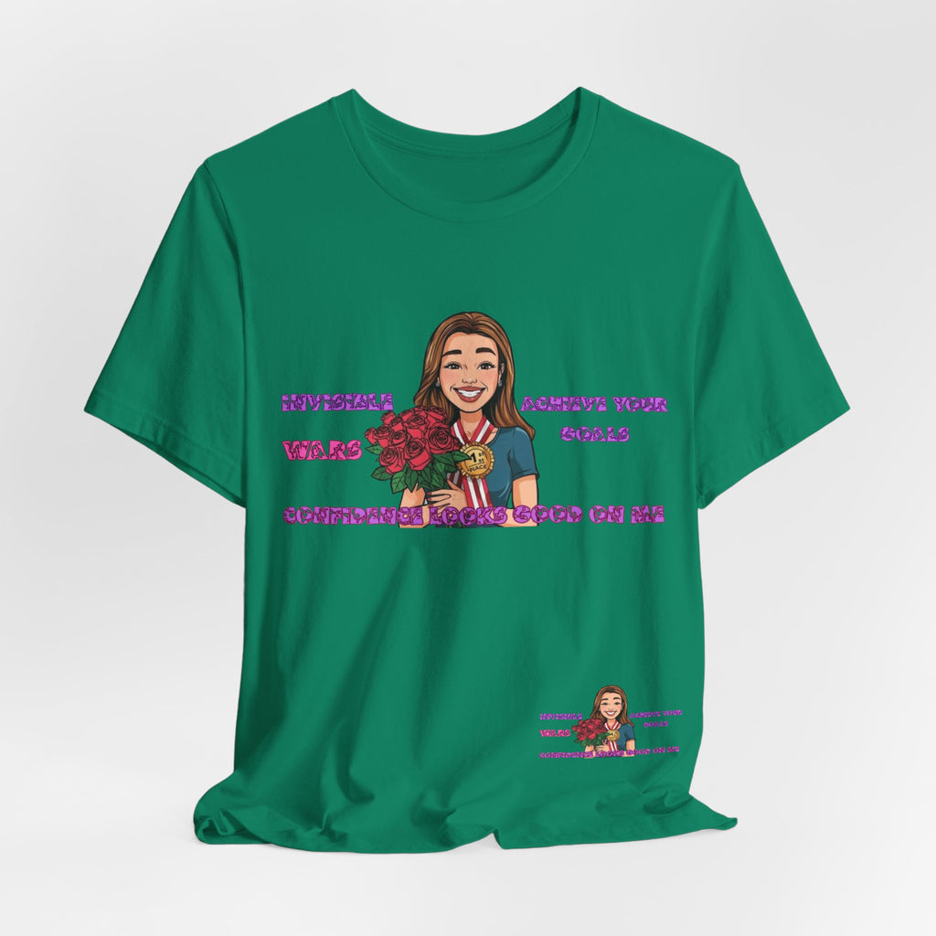 Women T-Shirt—Confidence Looks Good On Me”