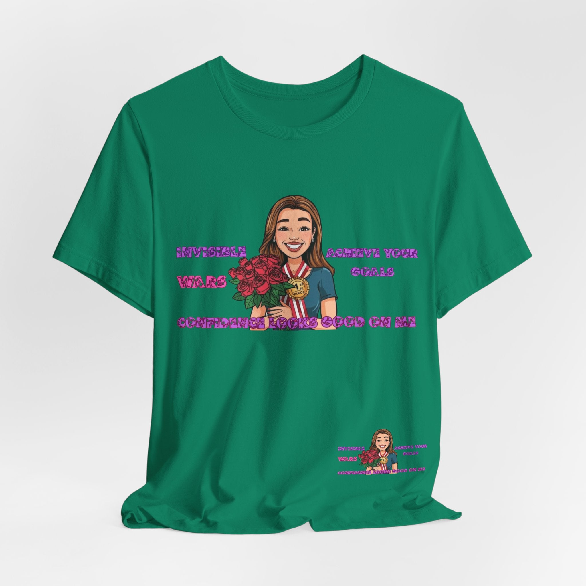 Women T-Shirt—Confidence Looks Good On Me”