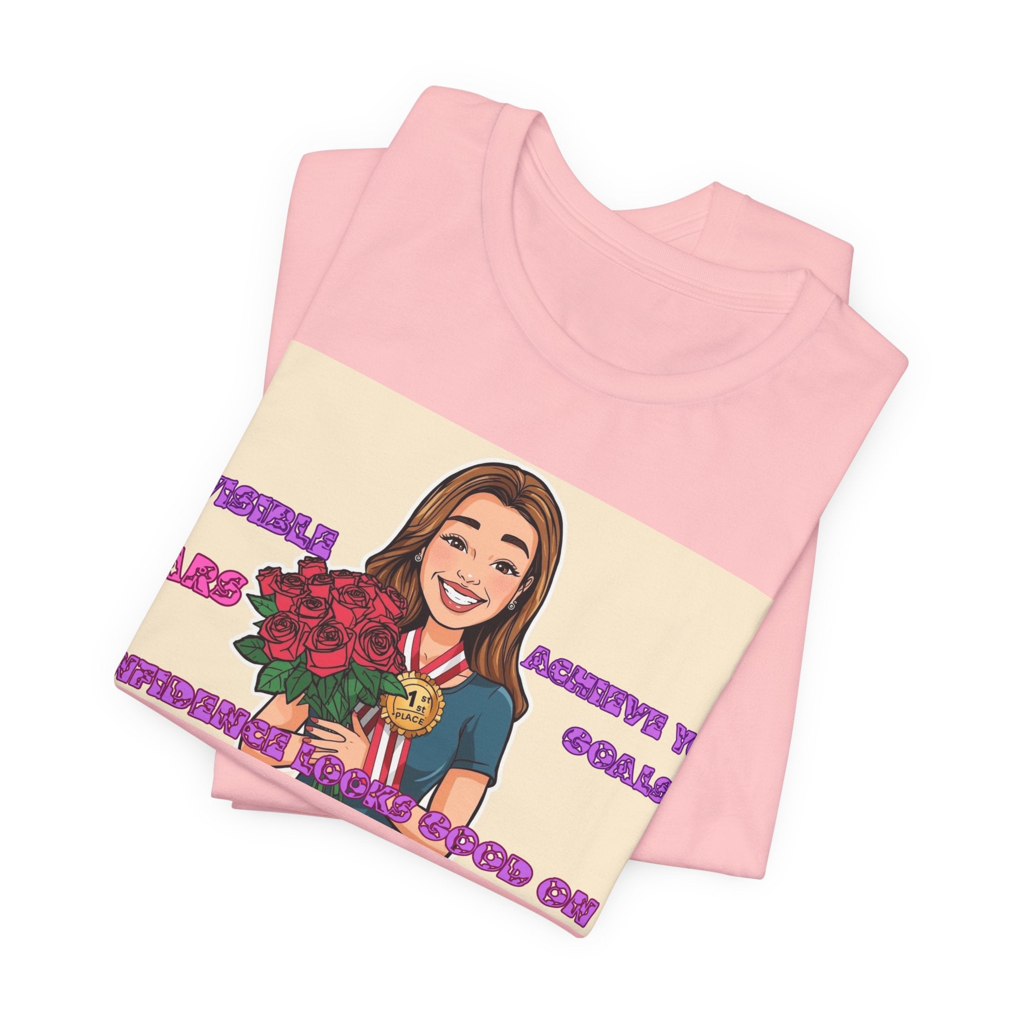 Women T-Shirt—Confidence Looks Good On Me”