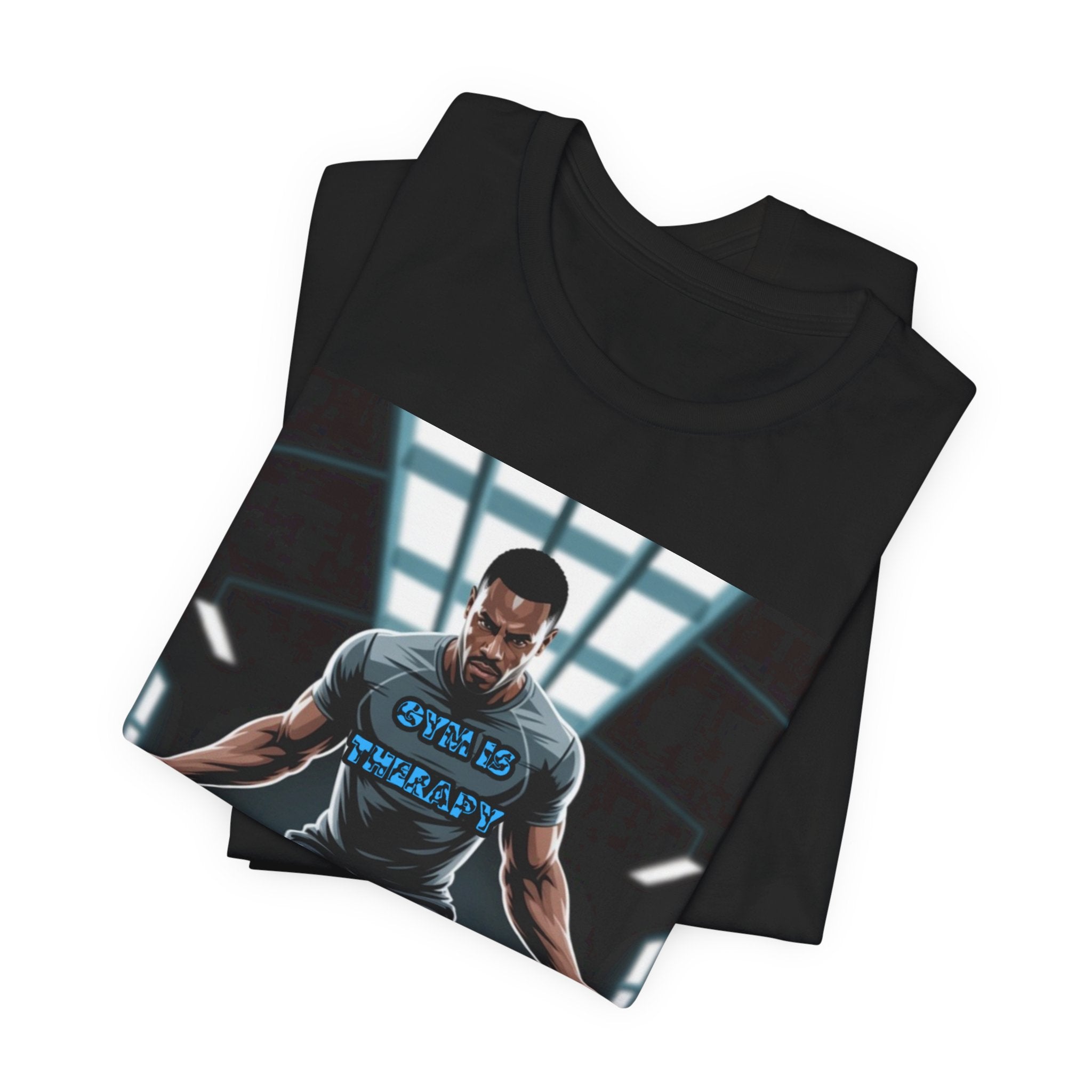 Men T-Shirt = Gym is Therapy