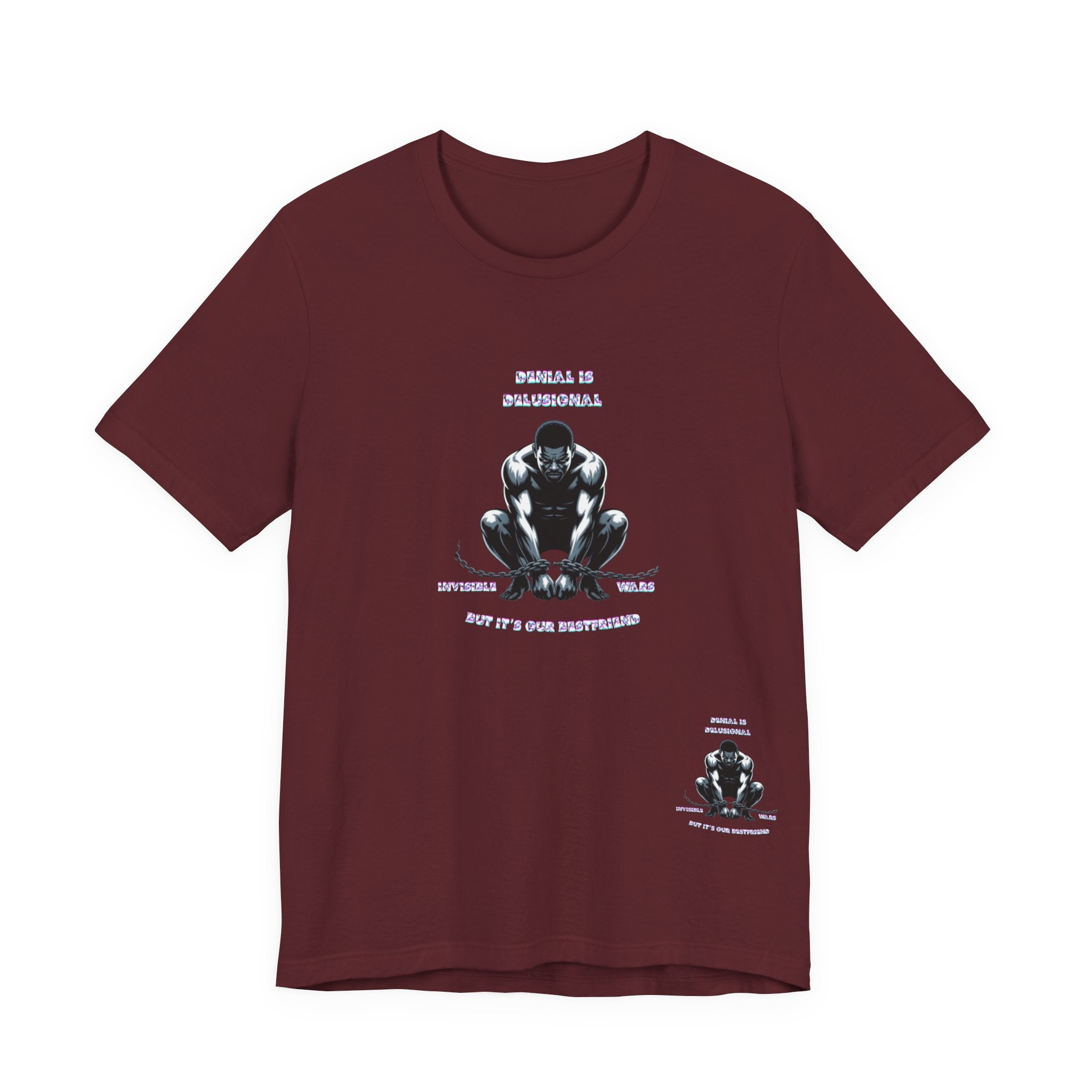 Men T-Shirt—-Denial is Delusion
