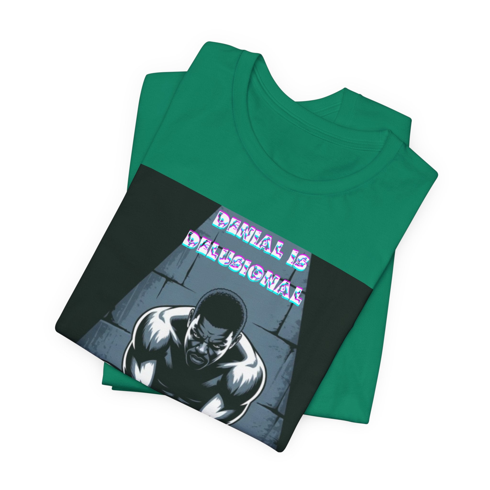 Men T-Shirt—-Denial is Delusion