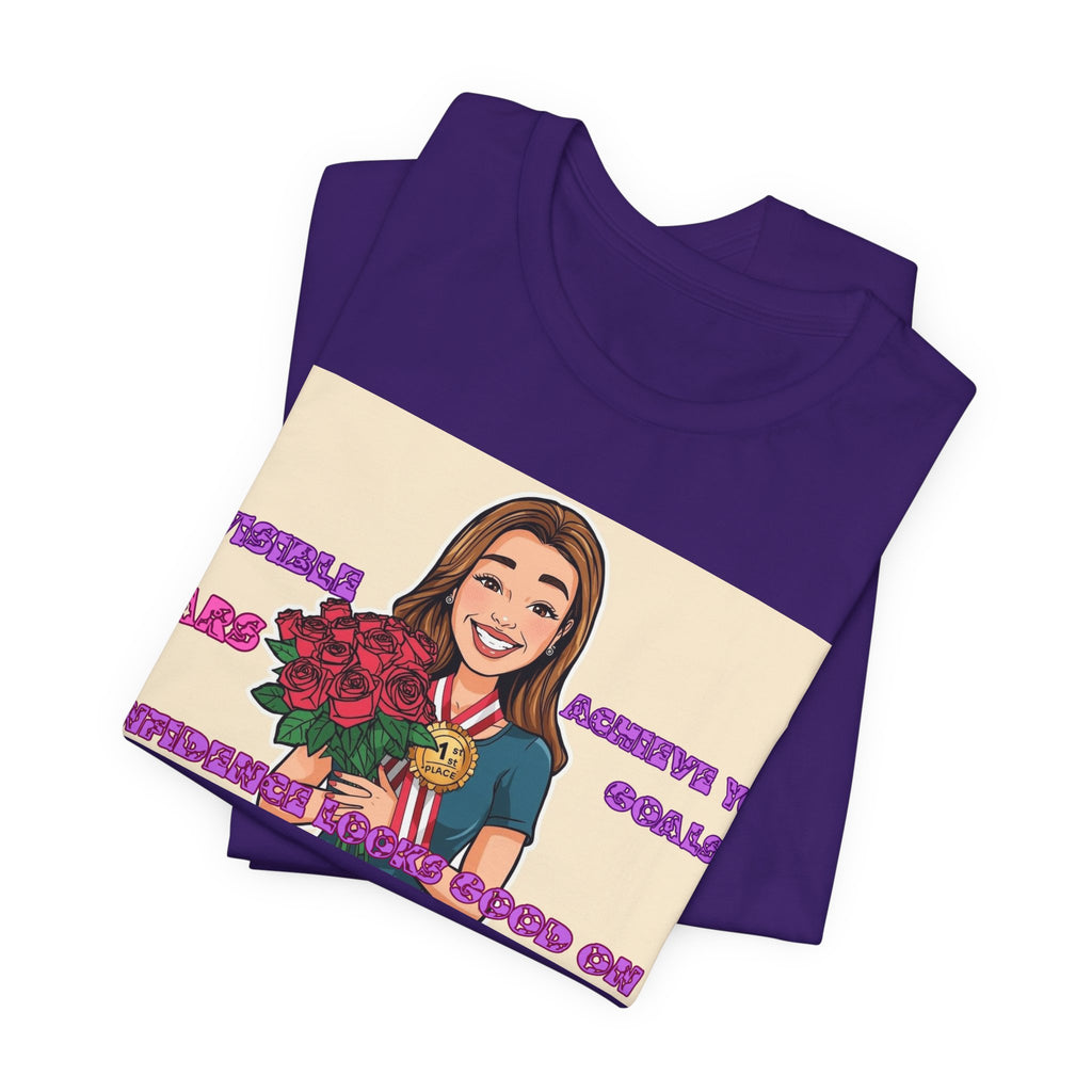 Women T-Shirt—Confidence Looks Good On Me”