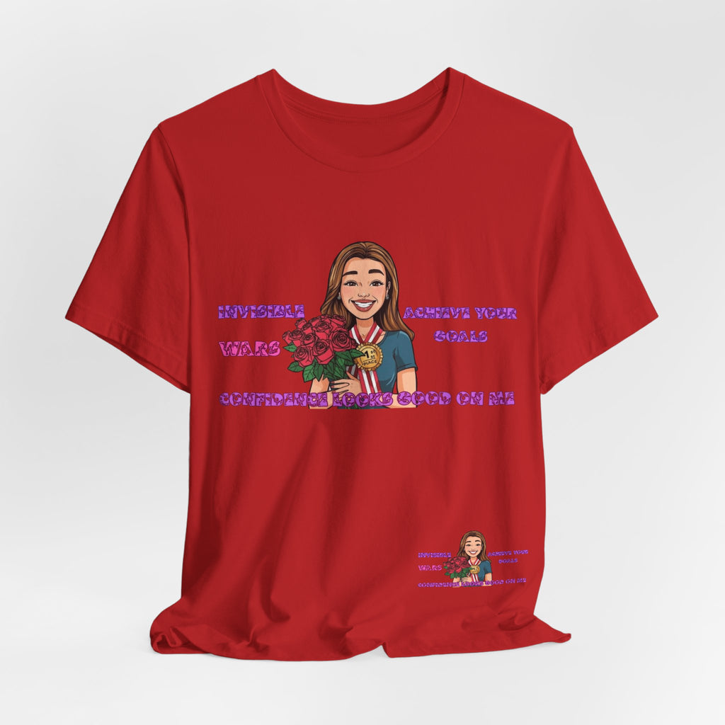 Women T-Shirt—Confidence Looks Good On Me”
