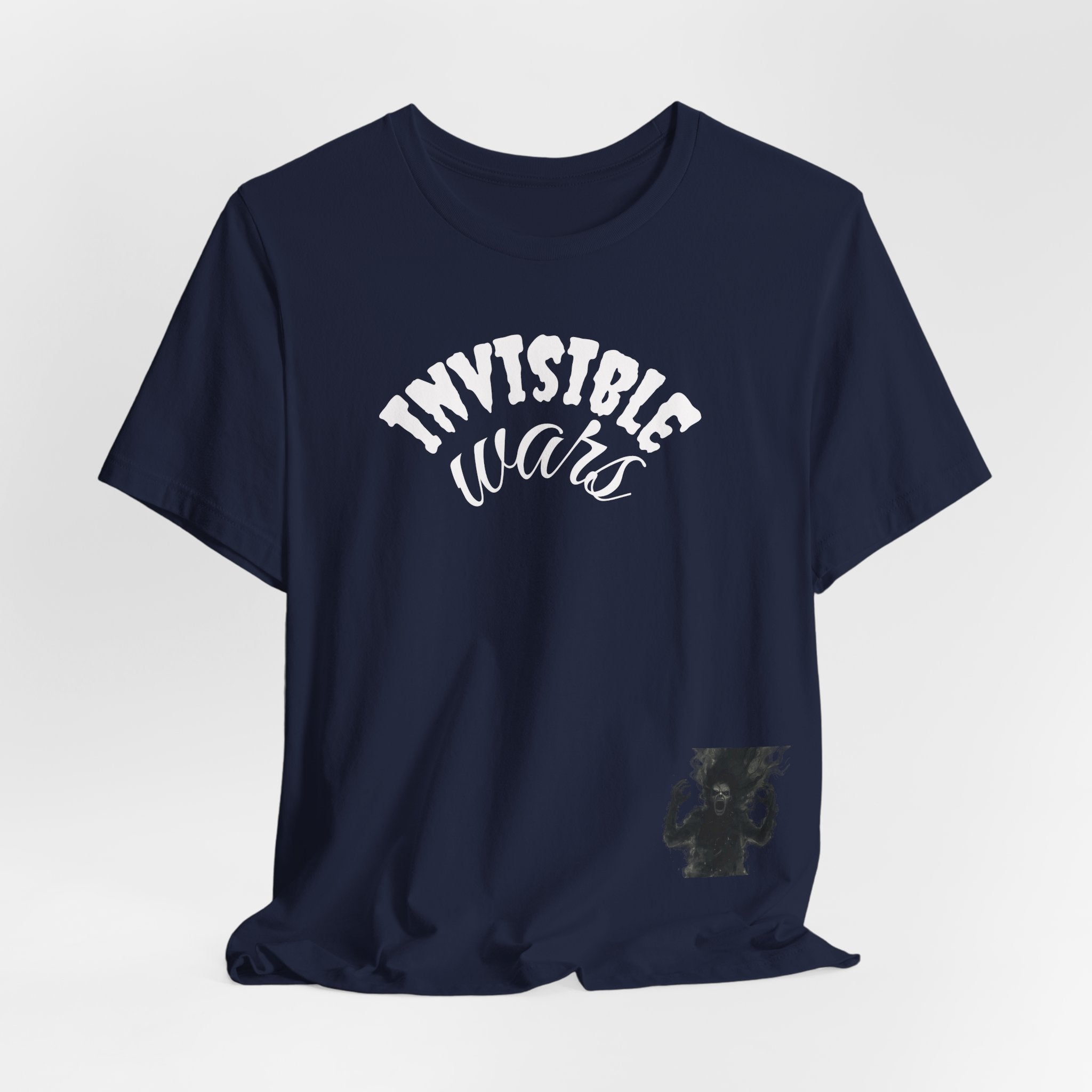 Men T-shirt Invisible Wars — Demons Lurk
