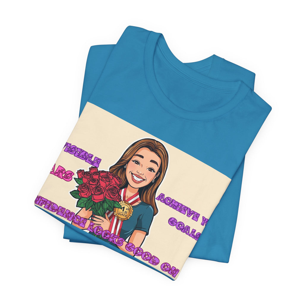 Women T-Shirt—Confidence Looks Good On Me”