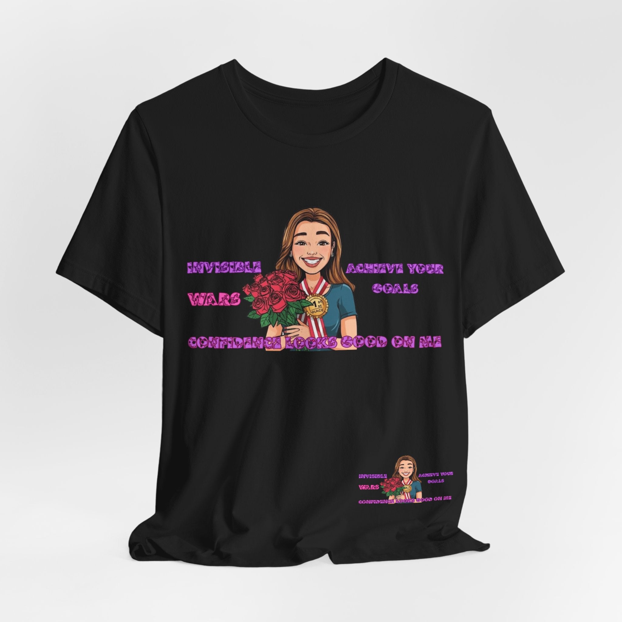 Women T-Shirt—Confidence Looks Good On Me”