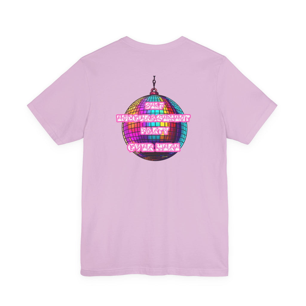 Women Disco Ball T-shirt — Self Encouragement Party