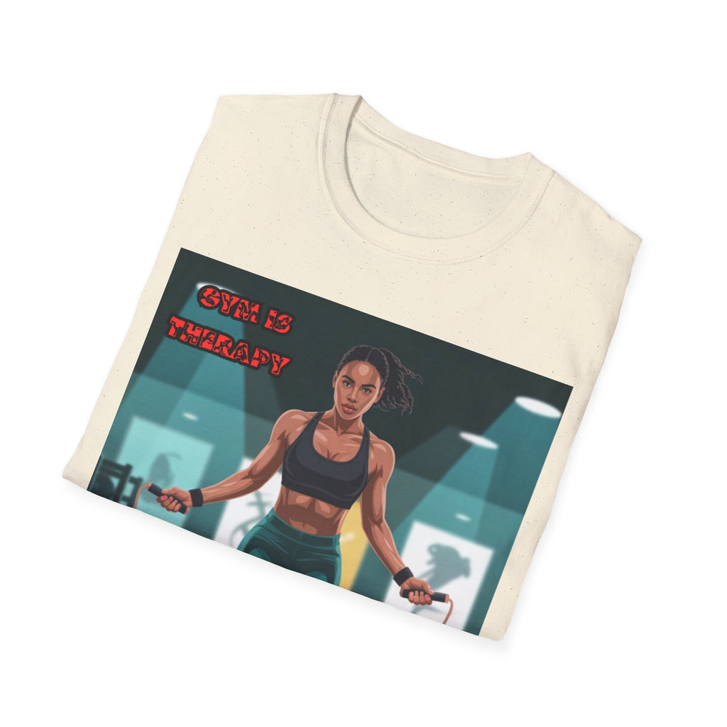 Women T-Shirt —Gym is Therapy Invisible Wars