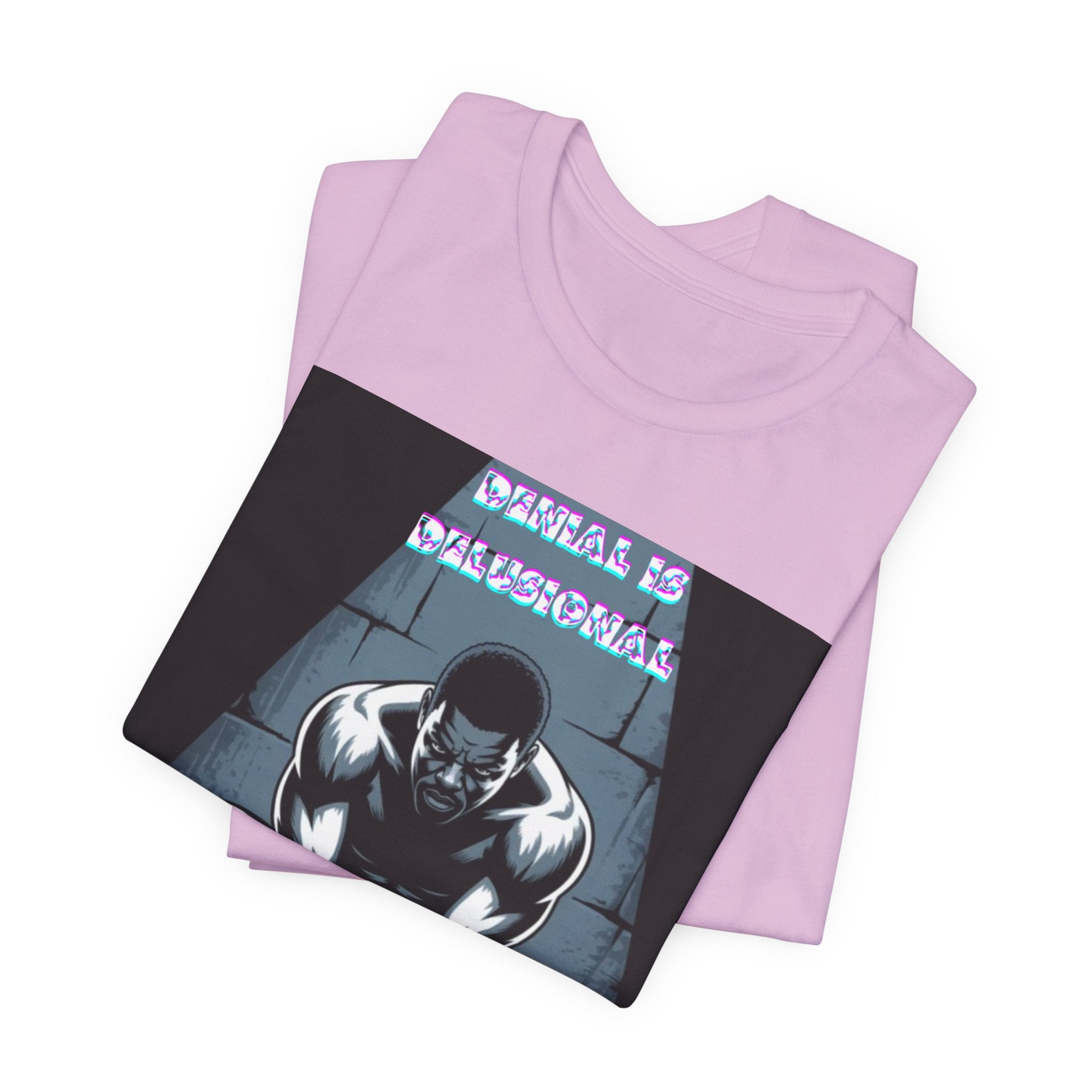Men T-Shirt—-Denial is Delusion