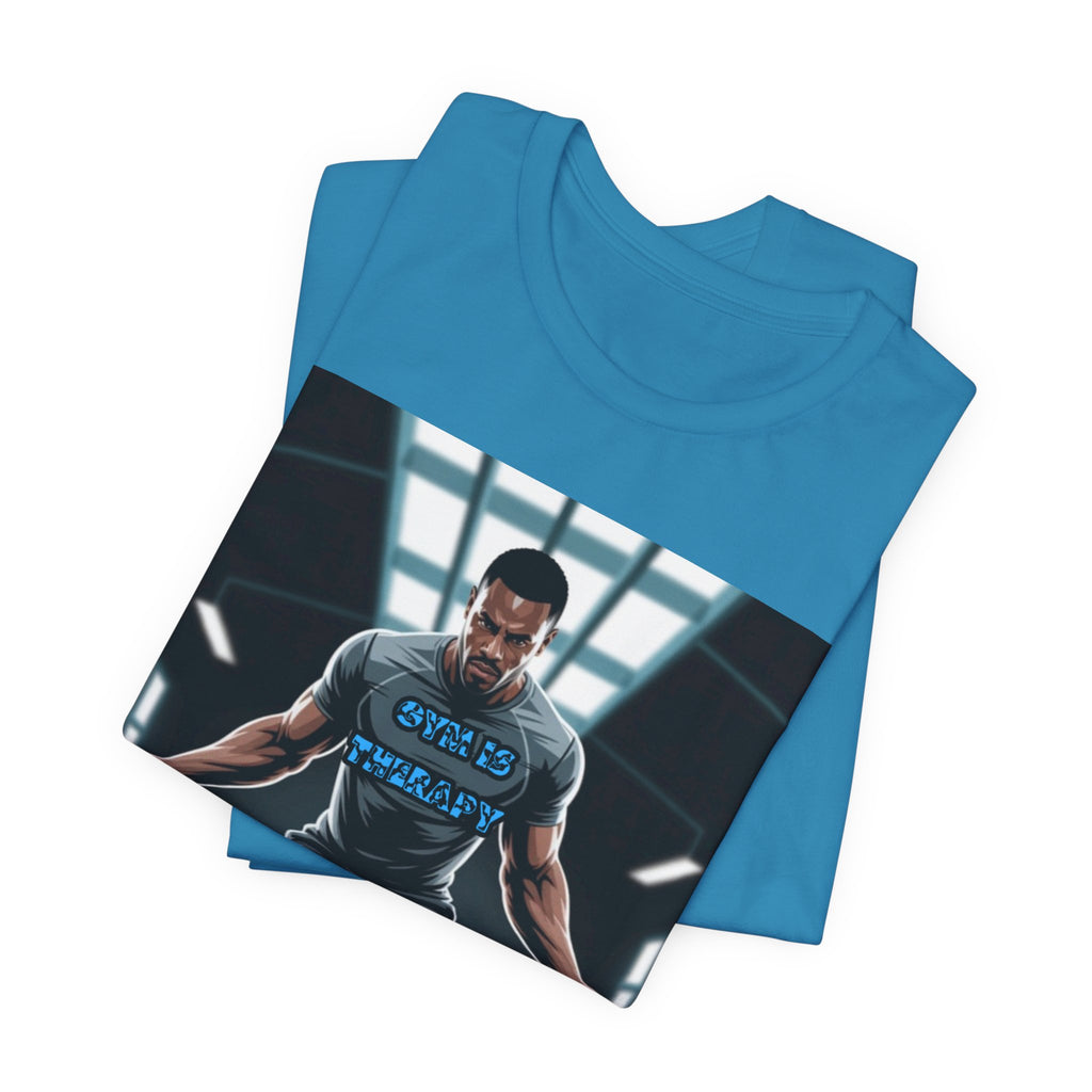 Men T-Shirt = Gym is Therapy