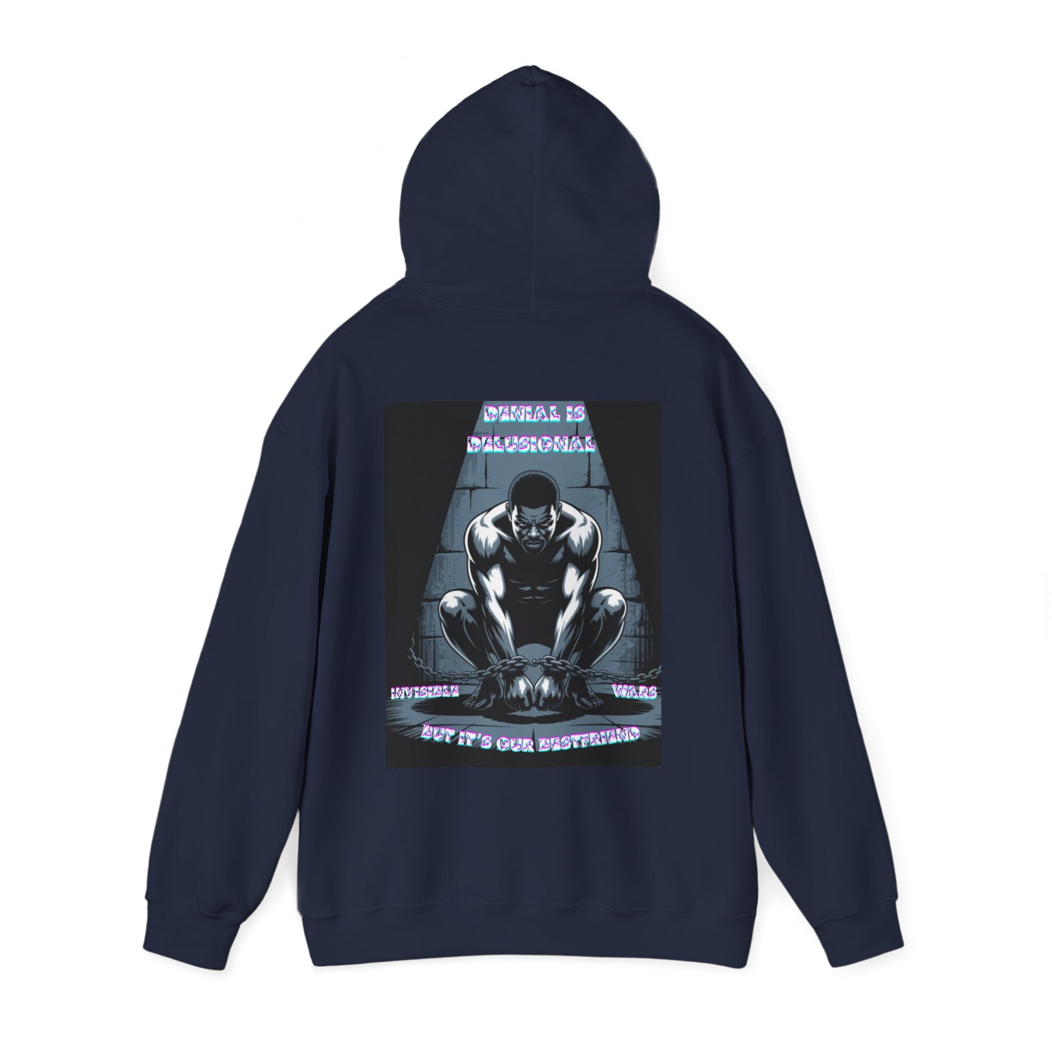 Men Hoodie • -Denial is Delusional