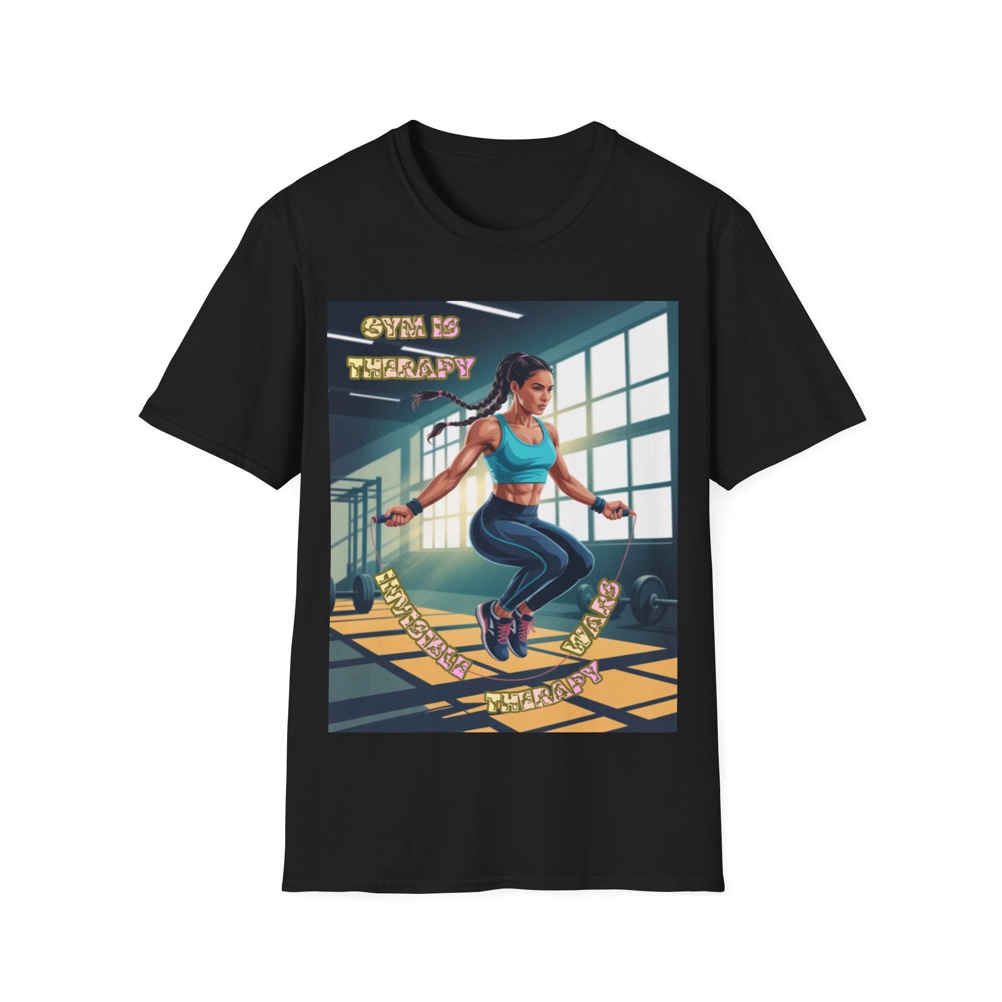 Women T-Shirt - Gym is Therapy Invisible Wars