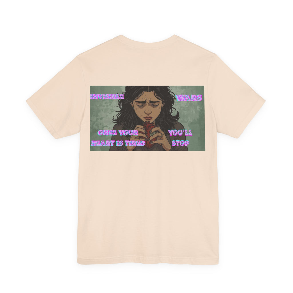 Invisible Wars Graphic Tee — Anime Illustration with "Invisible Wars" Text