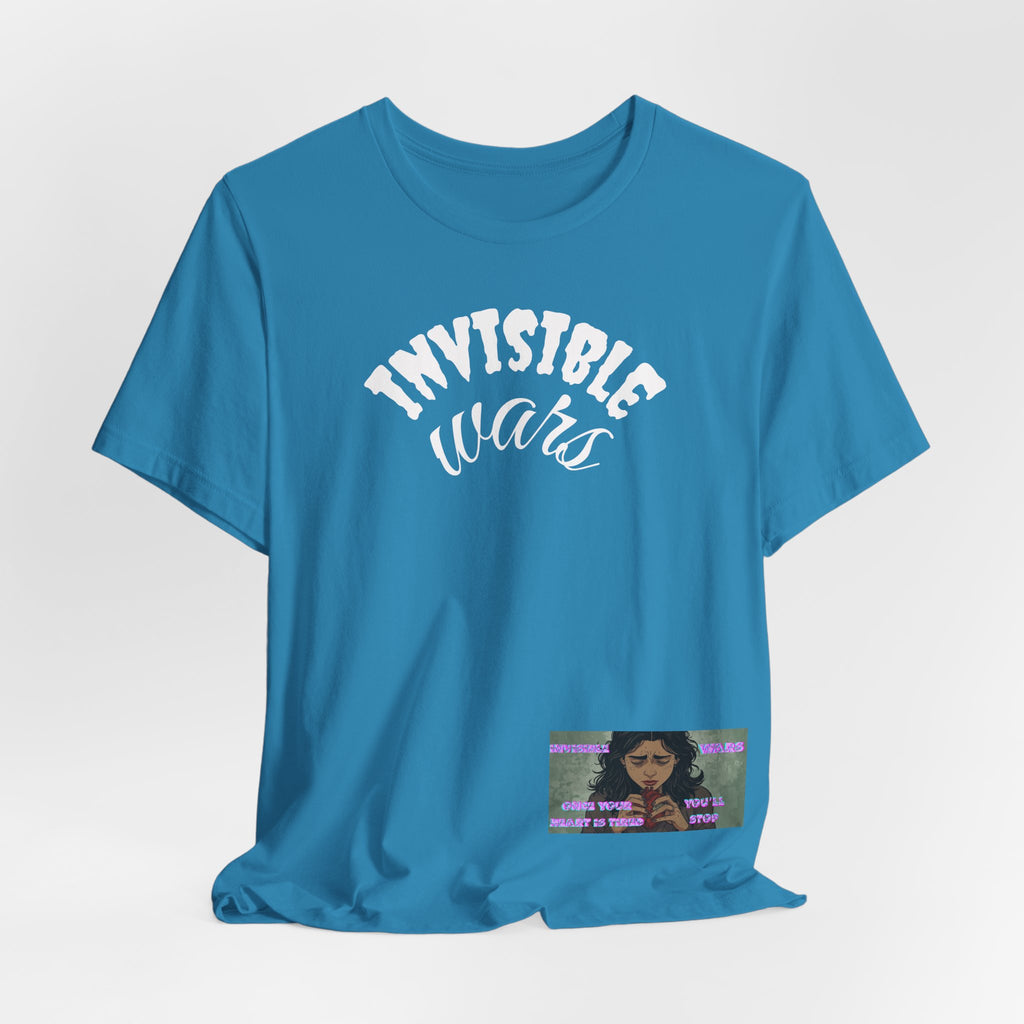 Invisible Wars Graphic Tee — Anime Illustration with "Invisible Wars" Text