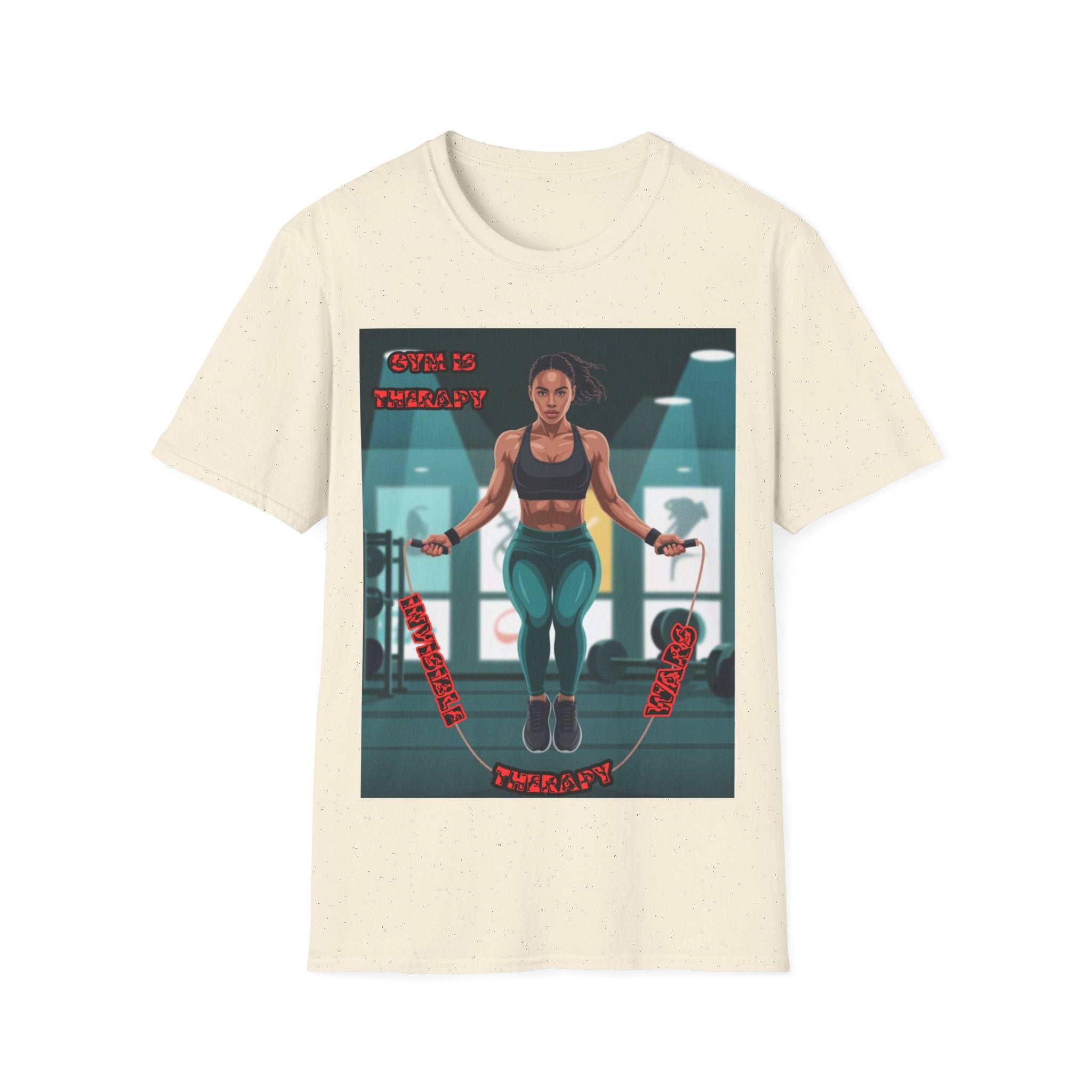 Women T-Shirt —Gym is Therapy Invisible Wars