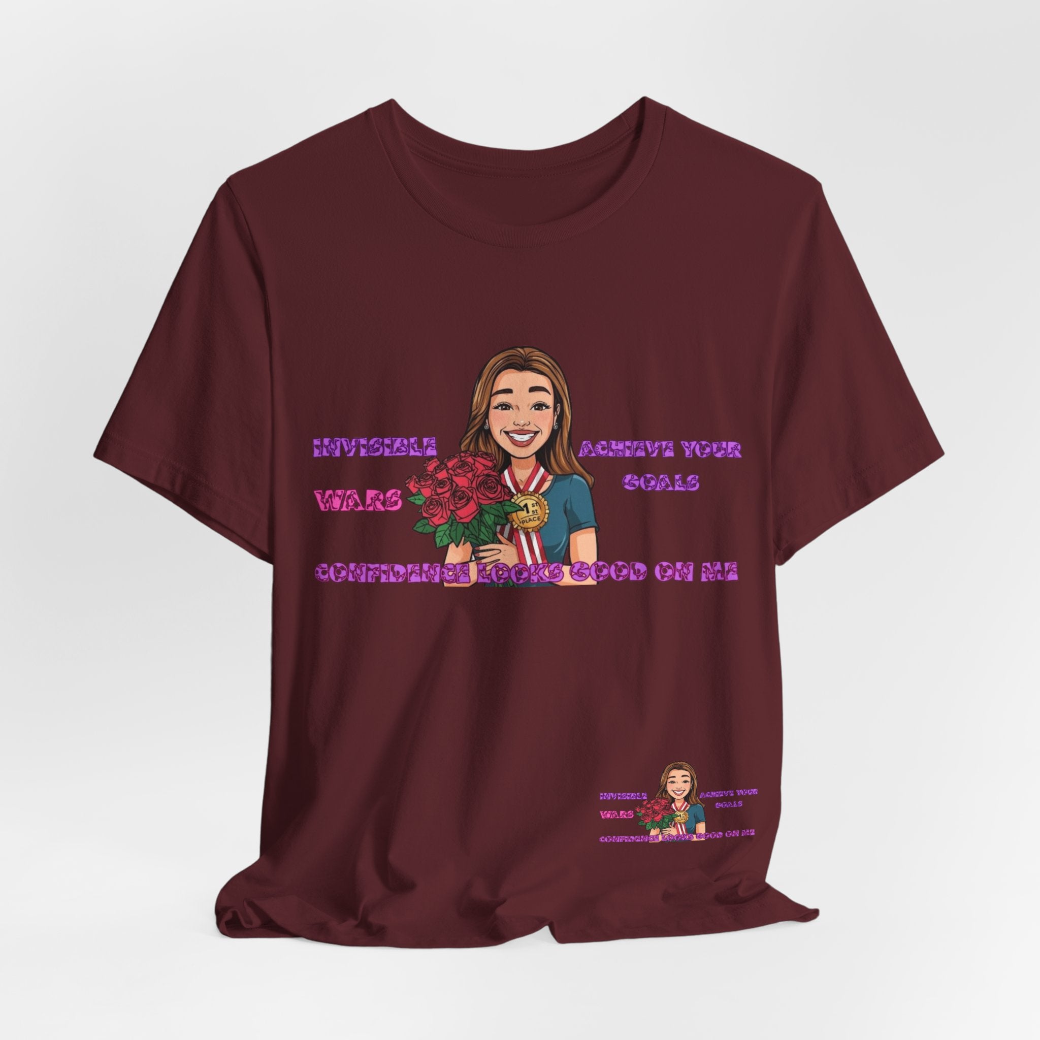 Women T-Shirt—Confidence Looks Good On Me”
