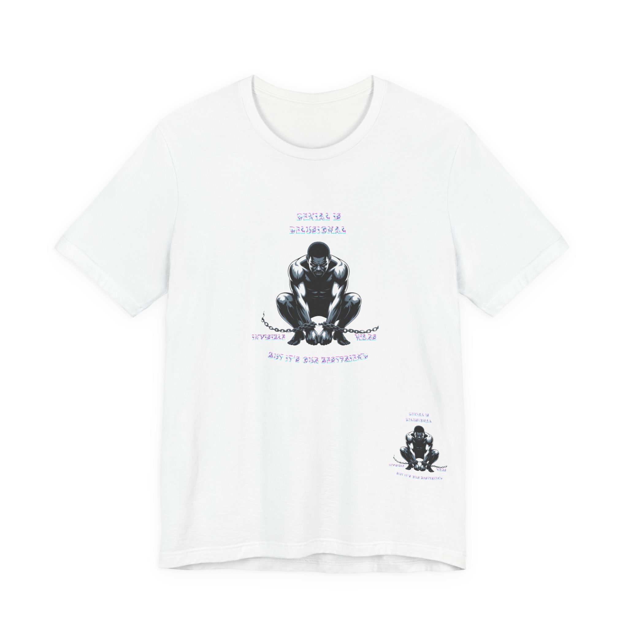 Men T-Shirt—-Denial is Delusion