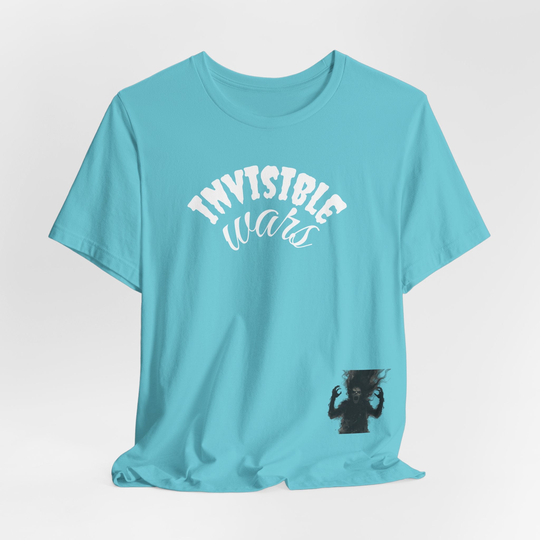 Men T-shirt Invisible Wars — Demons Lurk