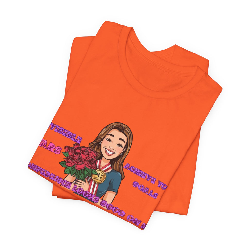 Women T-Shirt—Confidence Looks Good On Me”